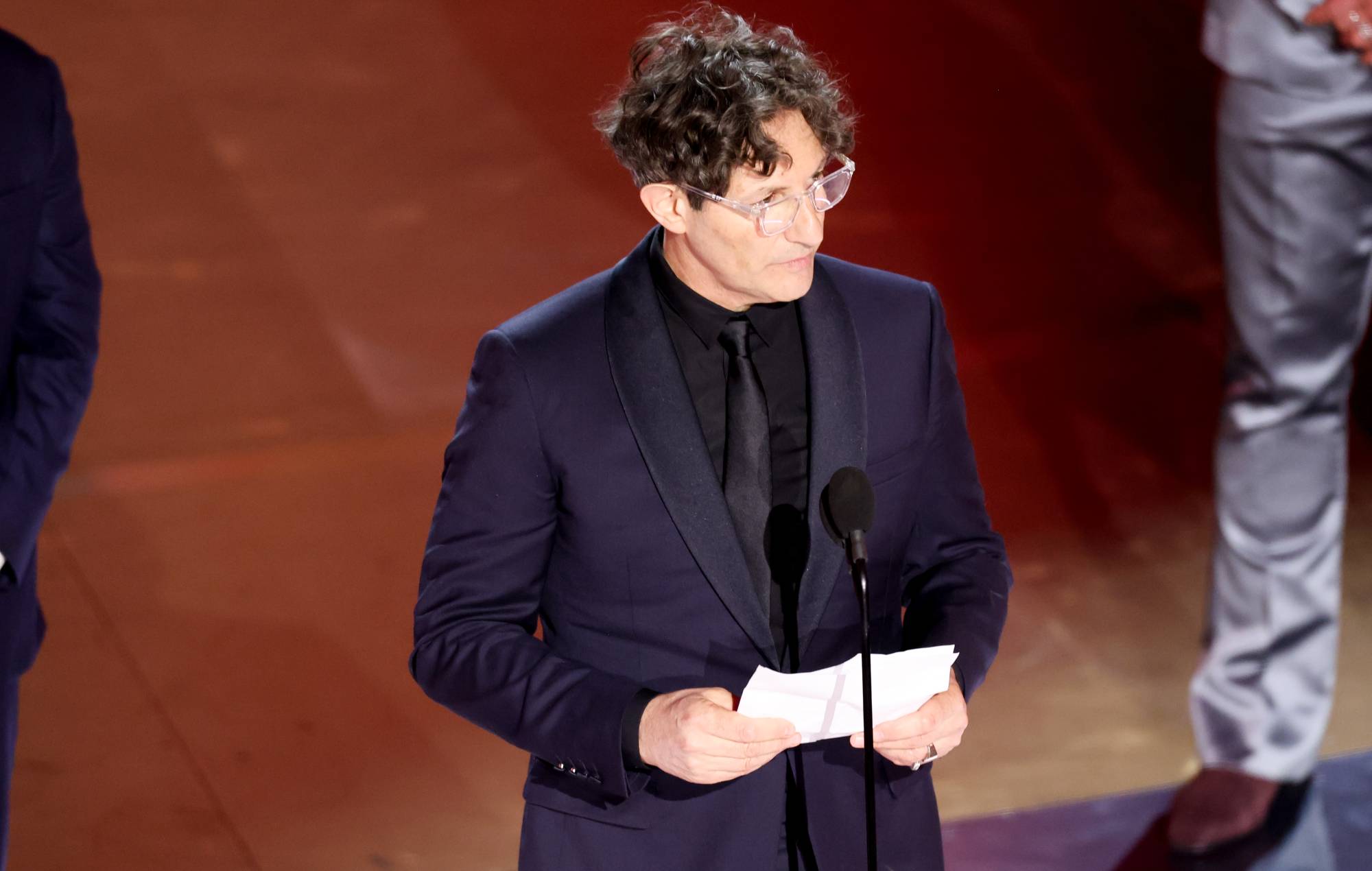 Jonathan Glazer accepts the Best International Feature Film award for "The Zone of Interest" at the 96th Annual Oscars held at Dolby Theatre on March 10, 2024 in Los Angeles, California. (Photo by Rich Polk/Variety via Getty Images)