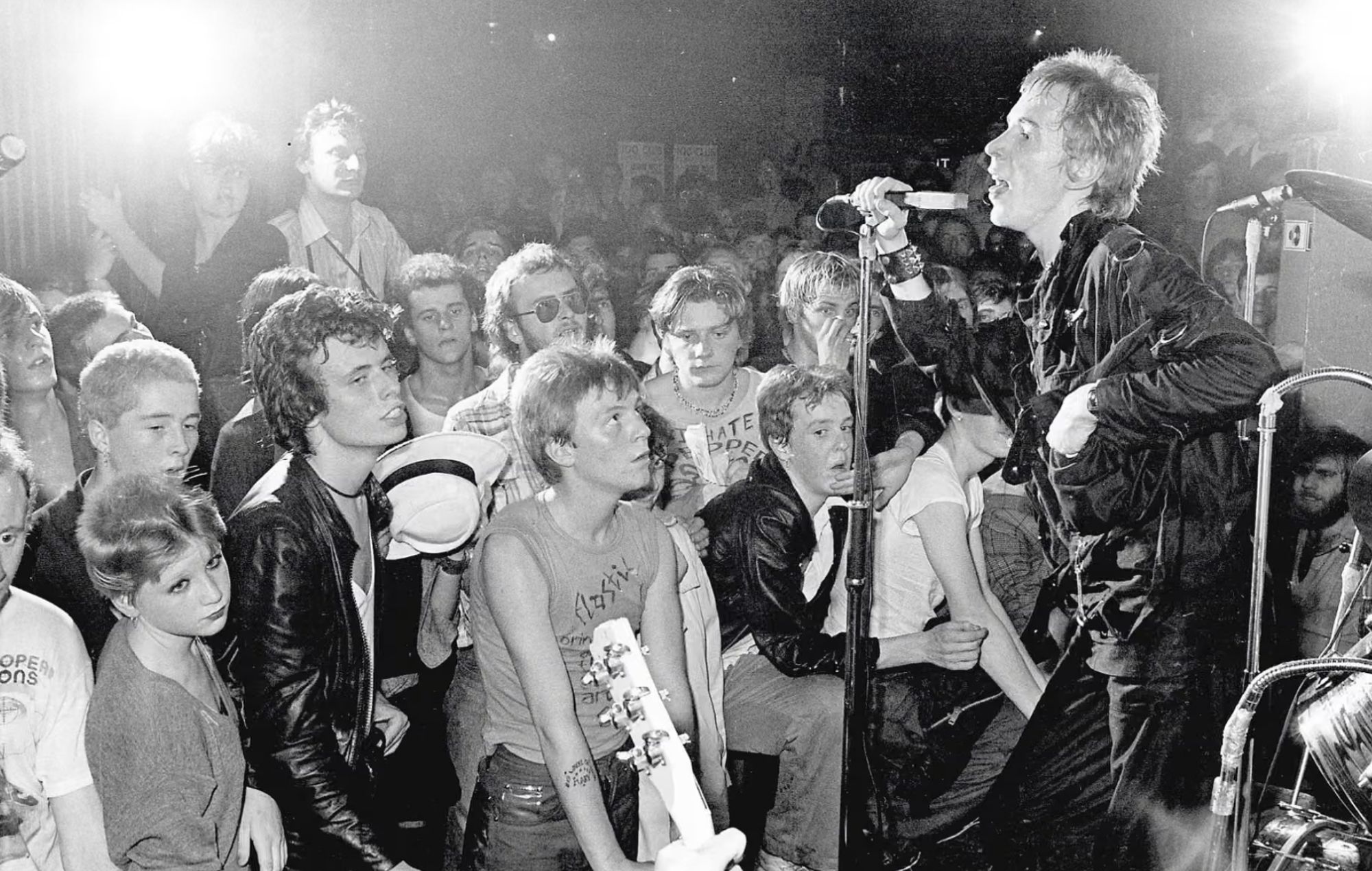 Sex Pistols at The 100 Club, 1976. CREDIT: Barry Plummer