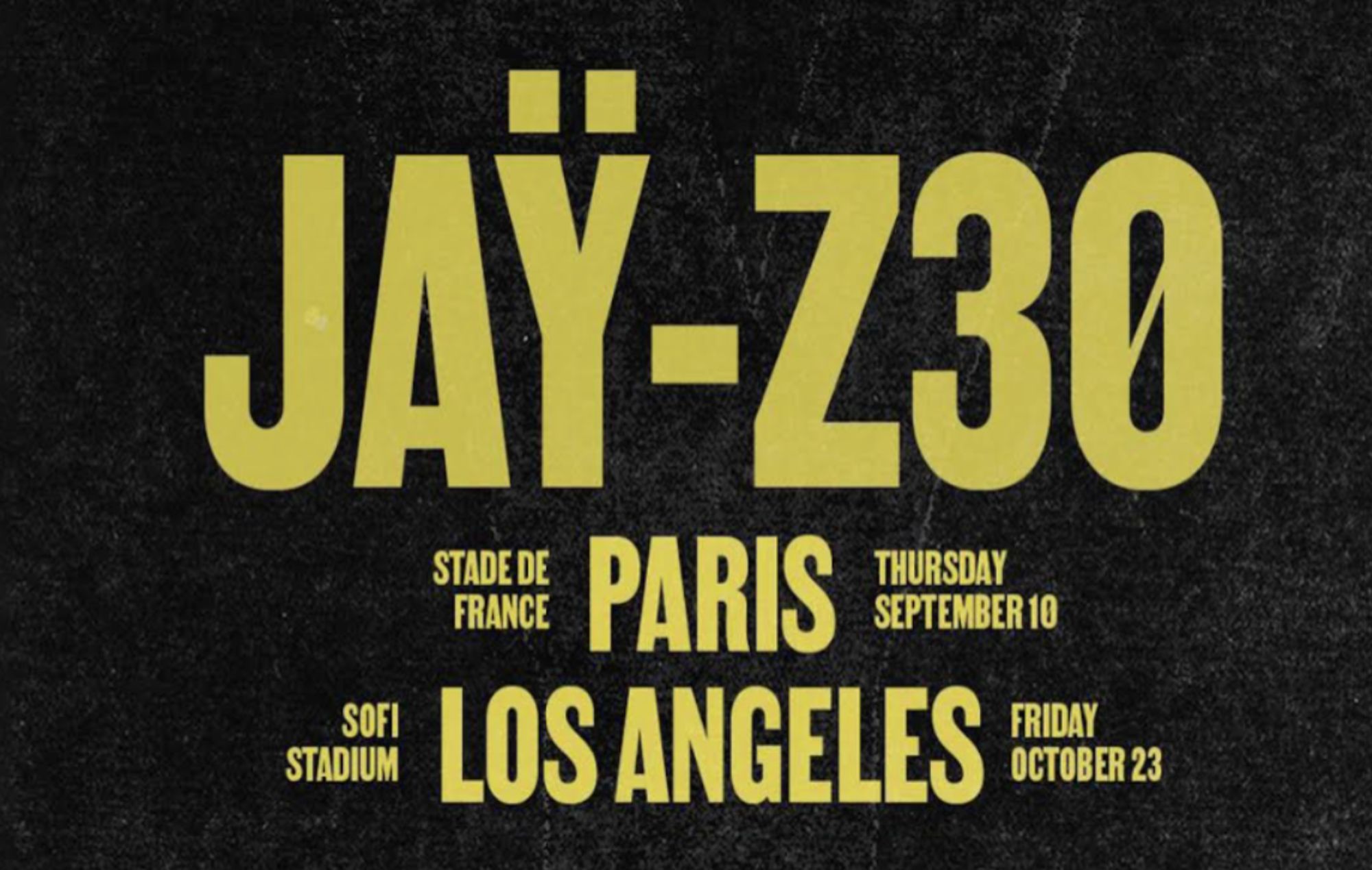 Jaÿ-Z30 Tour poster