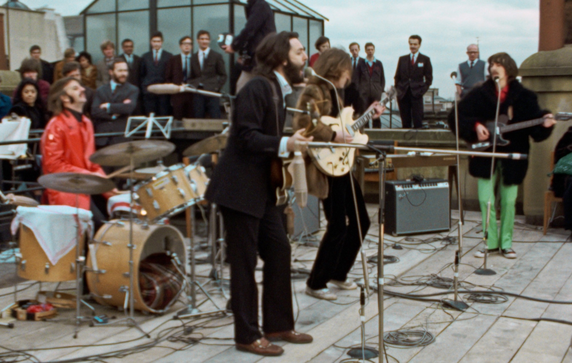 The Beatles' famous rooftop concert at Apple HQ in 1969