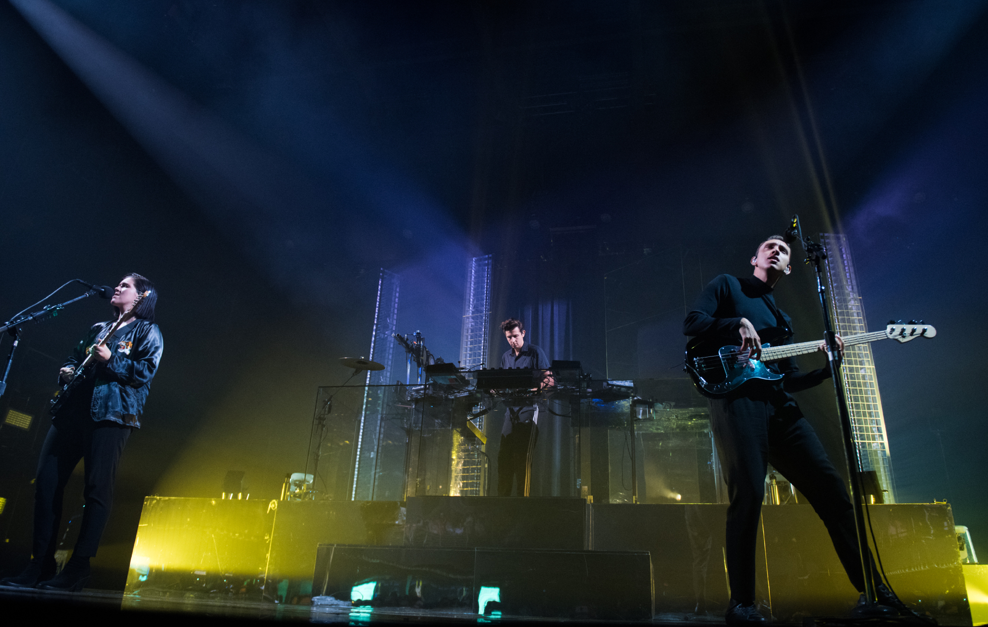The xx performing live on stage, photo by Paul R. Giunta/Getty