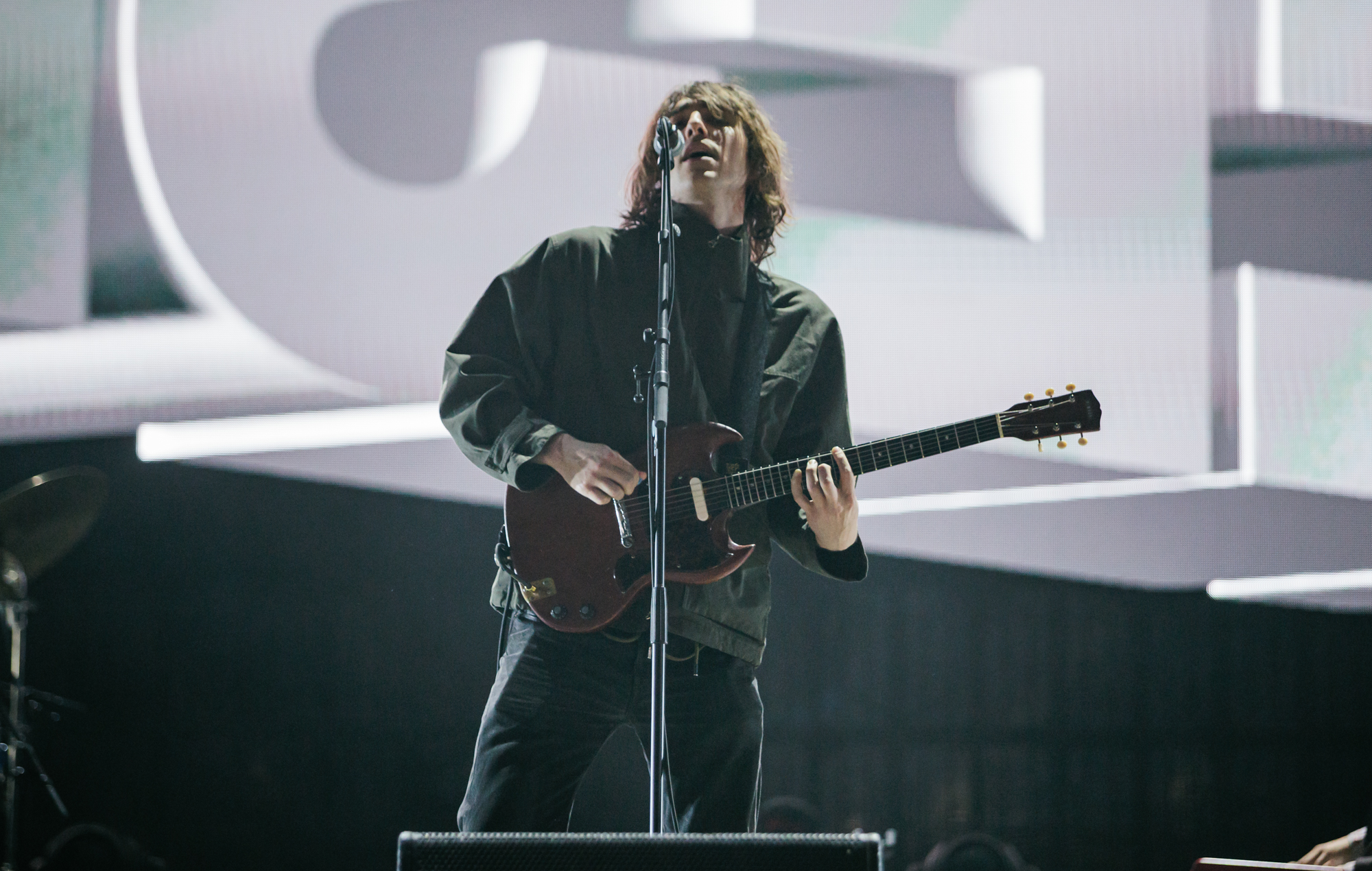 Geese performing at Reading 2026. Credit: Andy Ford for NME