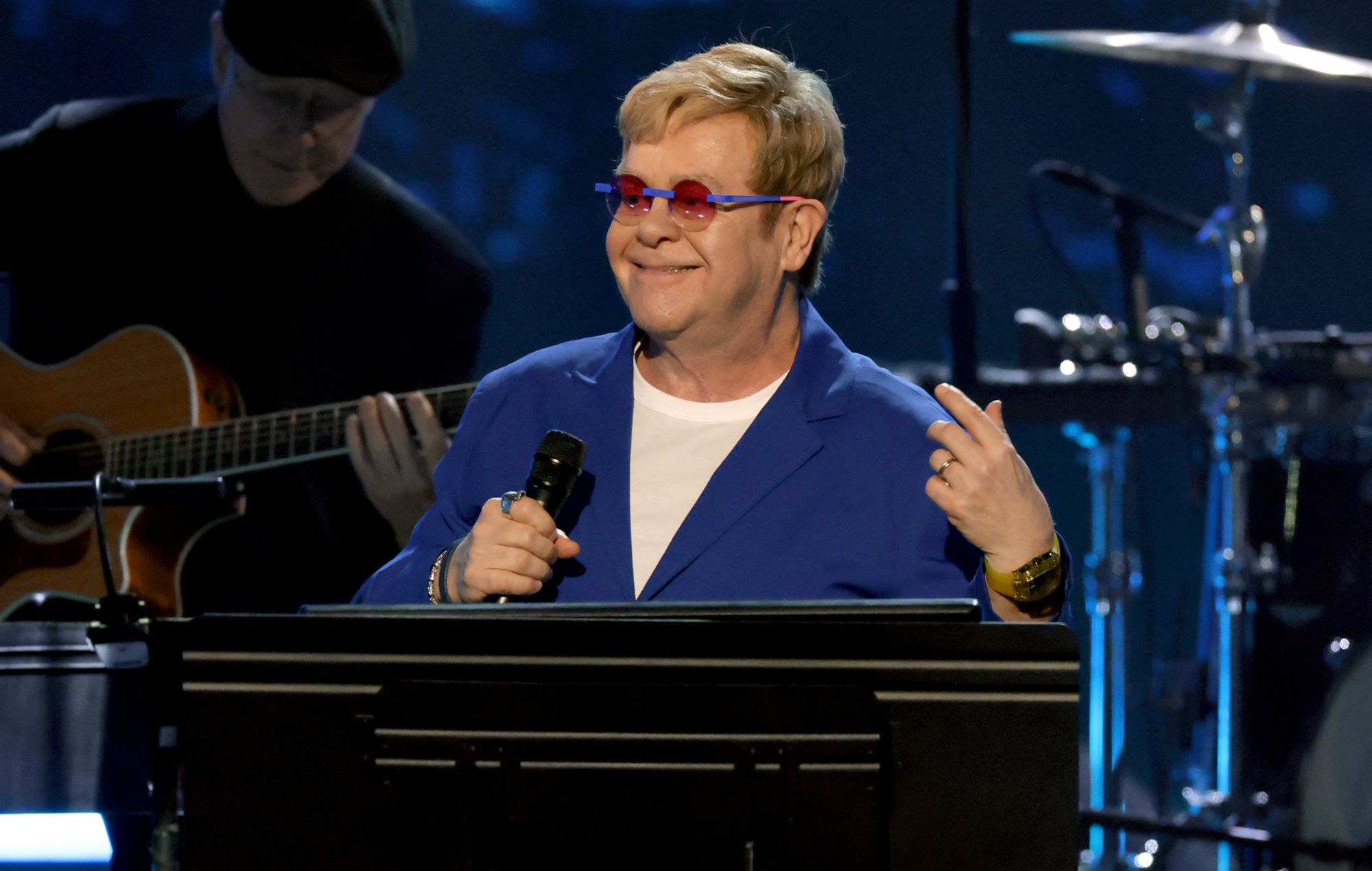 Elton John on stage