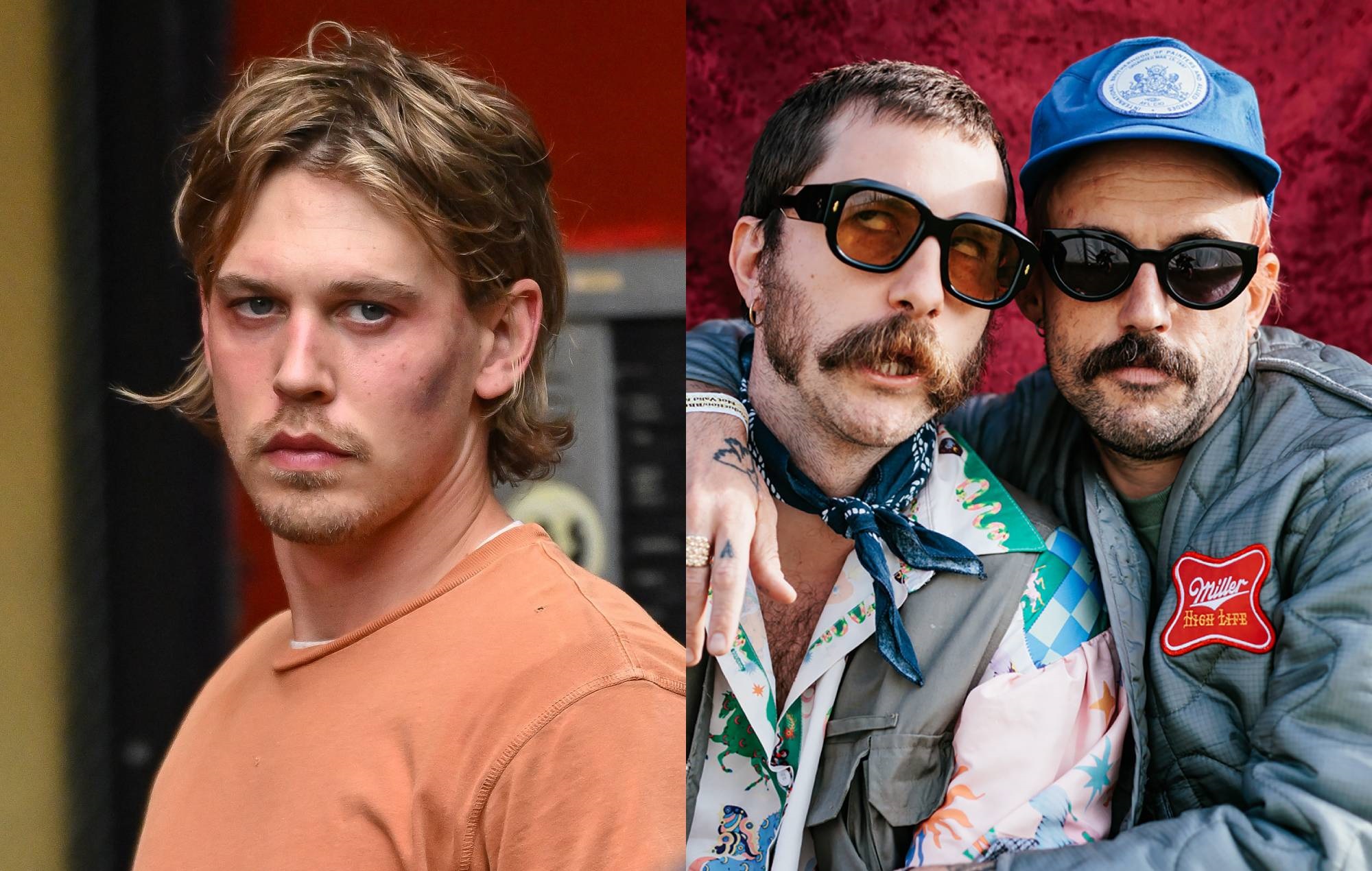 Austin Butler on the set of 'Caught Stealing' and IDLES