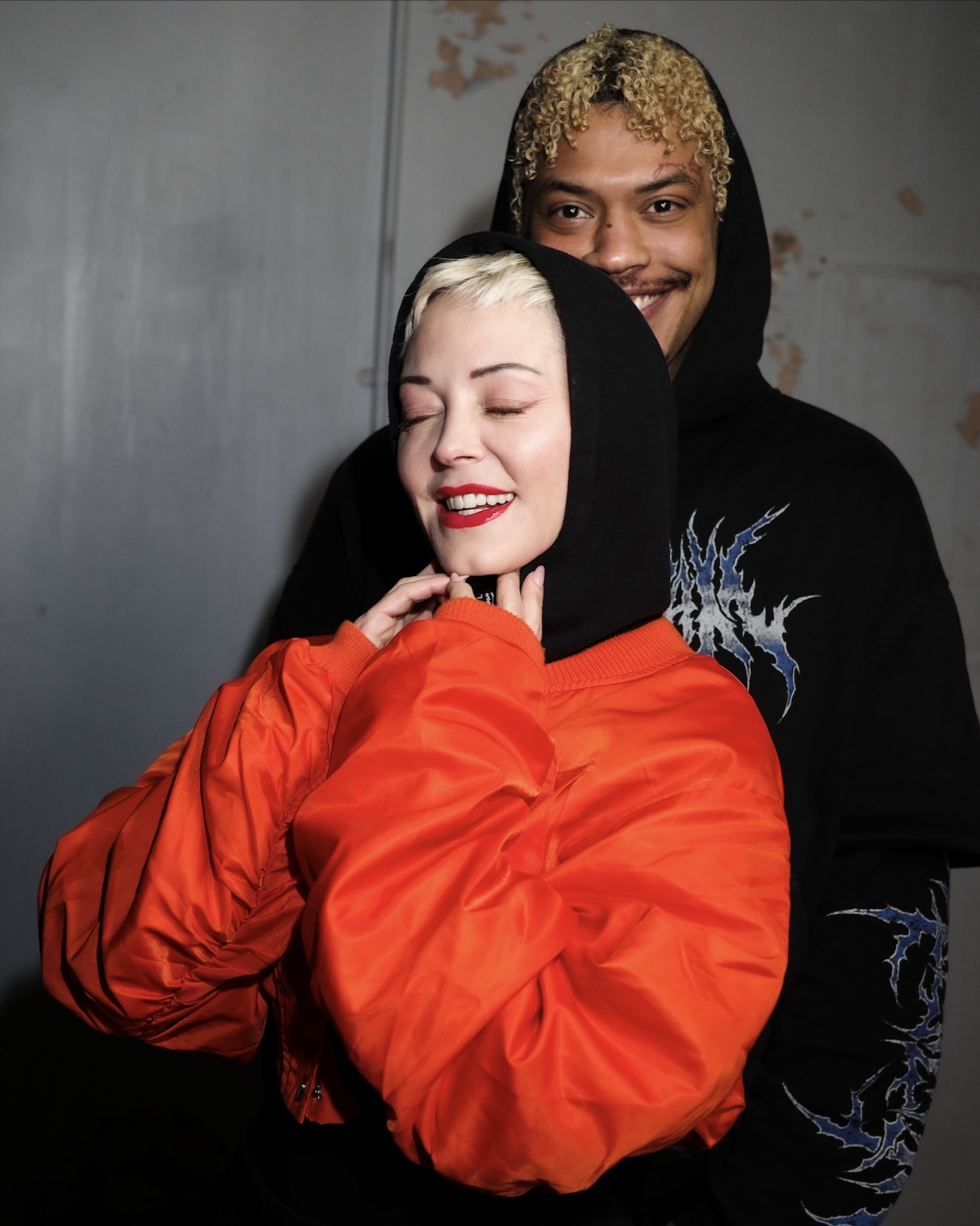 Kid Bookie and Rose McGowan. Photo credit Davide Edoardo