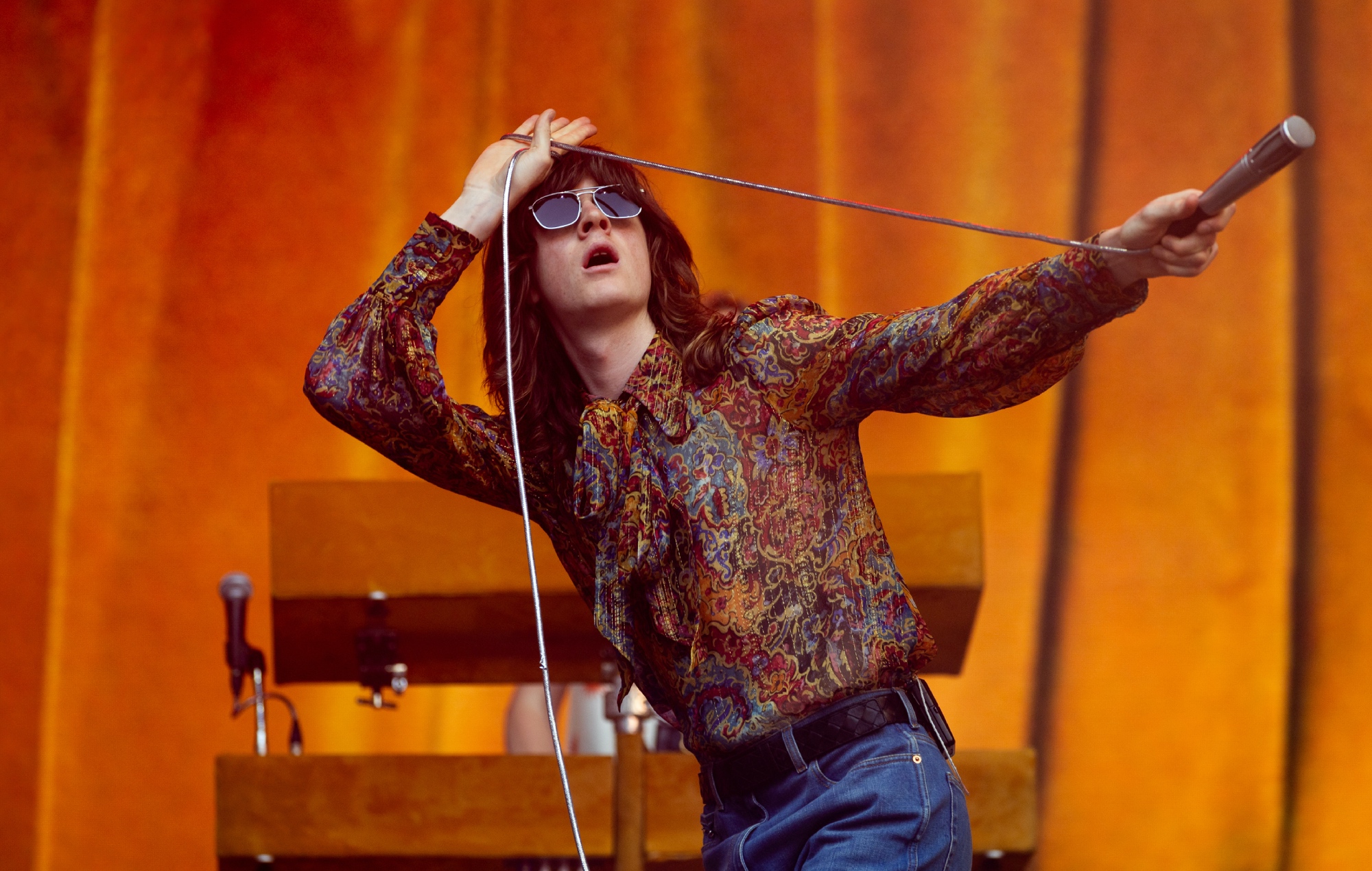 Tom Ogden performing live on stage with Blossoms, photo by Mike Lewis Photography/Redferns/Getty
