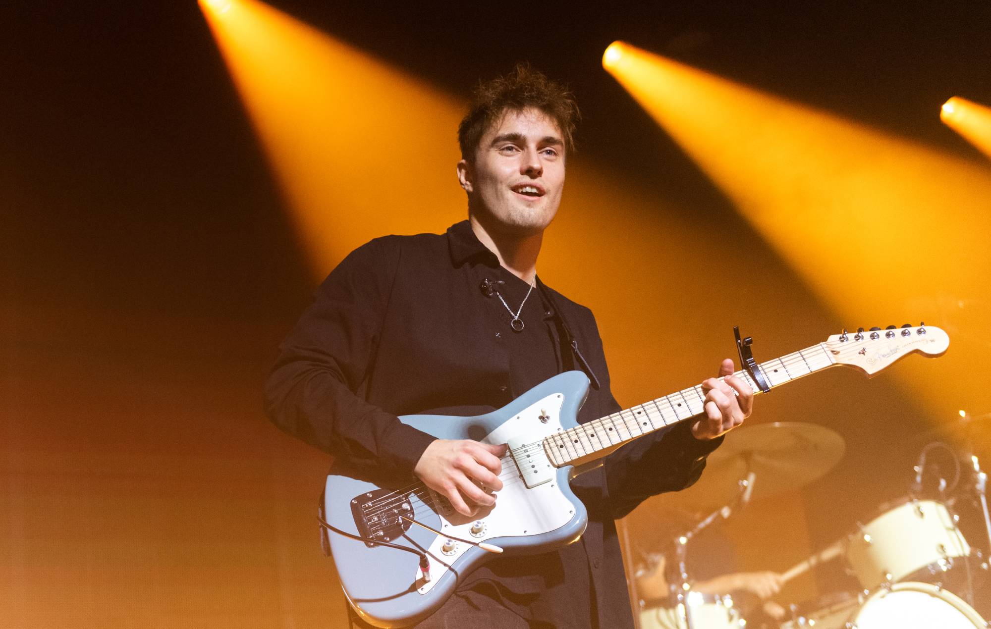 Sam Fender performs on stage at Barrowland Ballroom on October 25, 2021 in Glasgow, Scotland. (Photo by Roberto Ricciuti/Redferns)