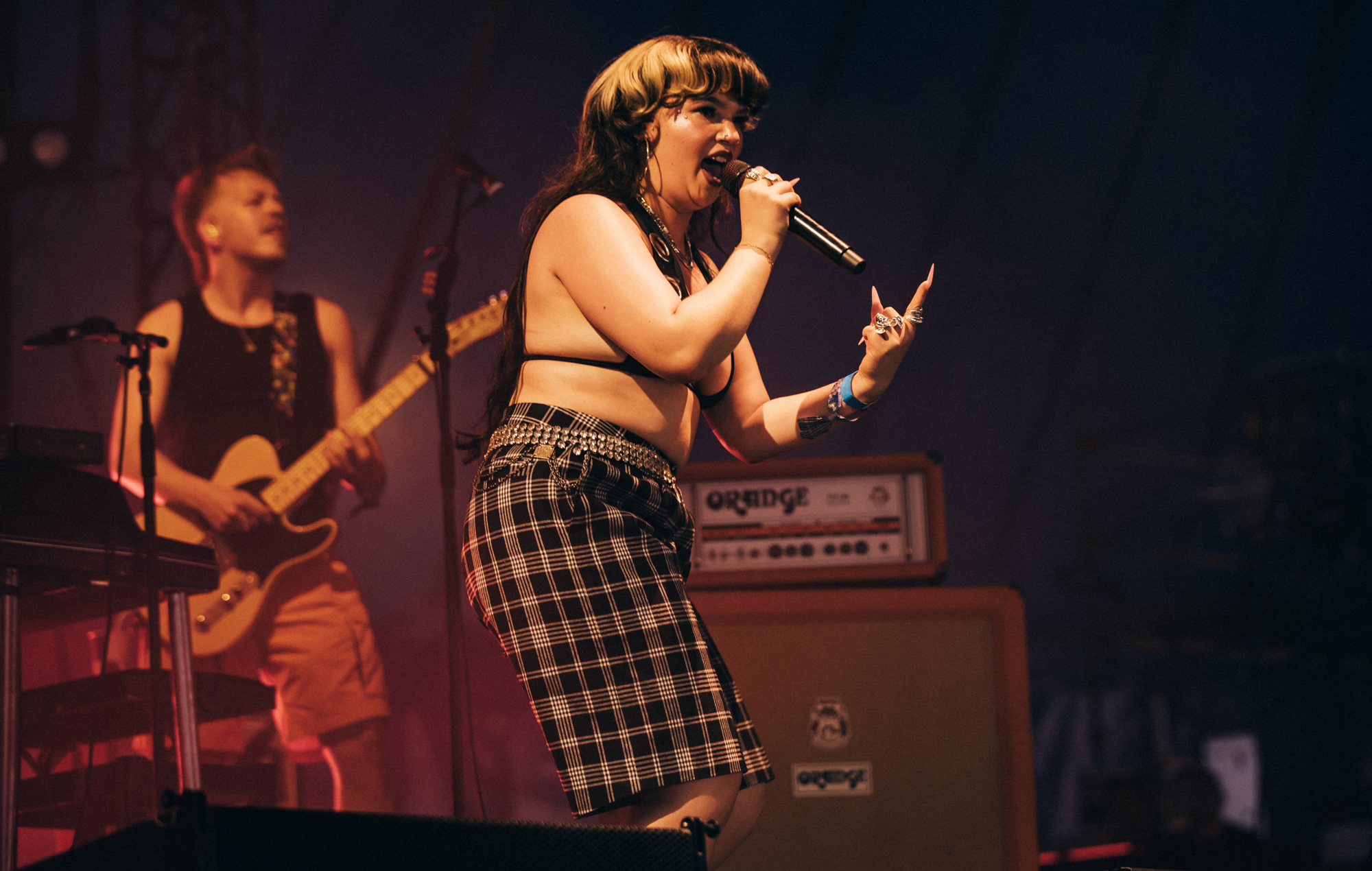 Lola Young performs at Glastonbury 2025, photo by Derek Bremner