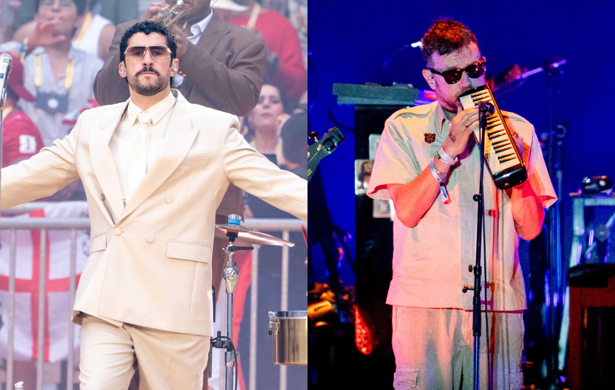 Bad Bunny performs and Gorillaz’ Damon Albarn