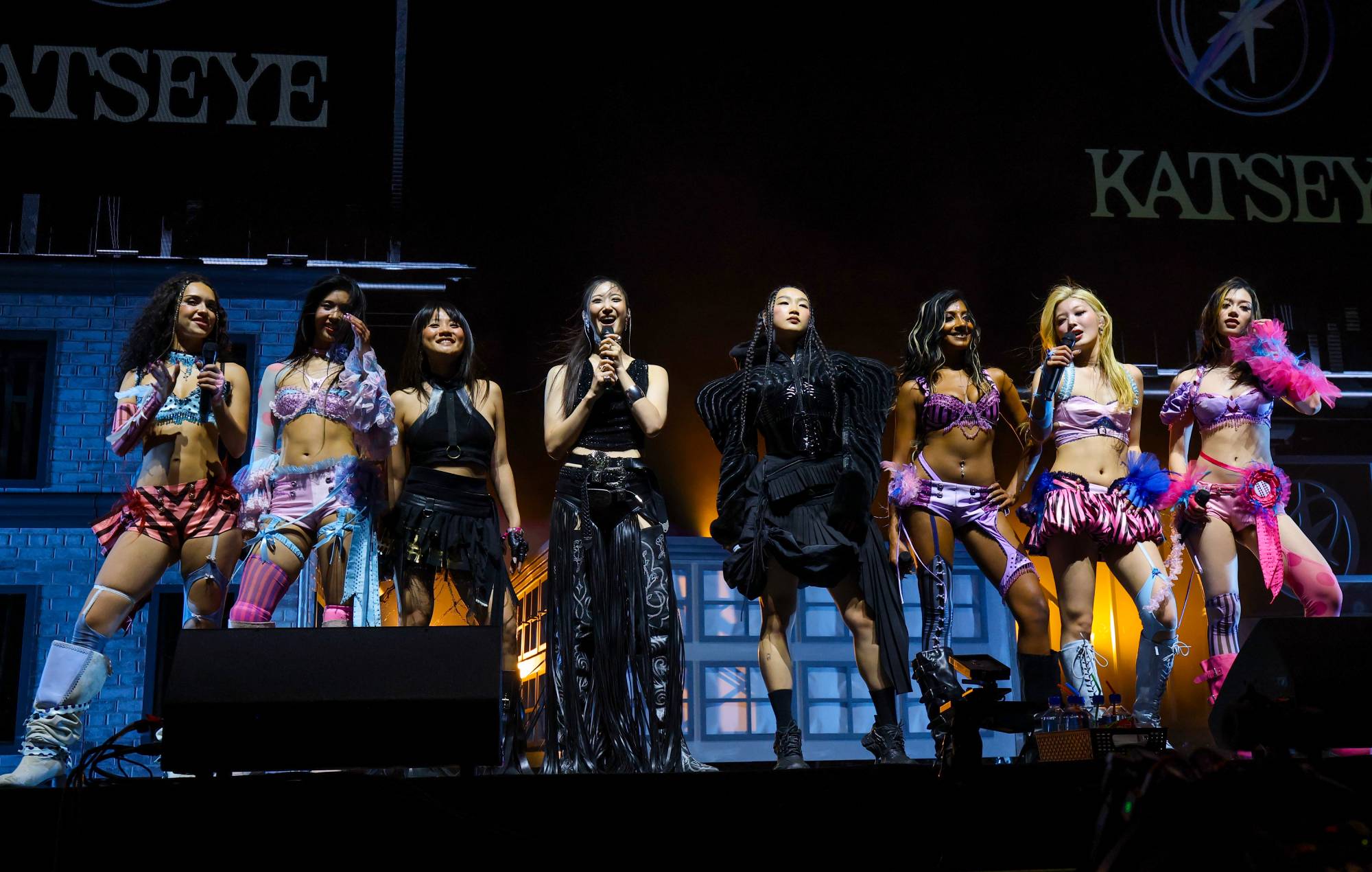 KATSEYE and HUNTR/X from 'KPop Demon Hunters' at Coachella 2026