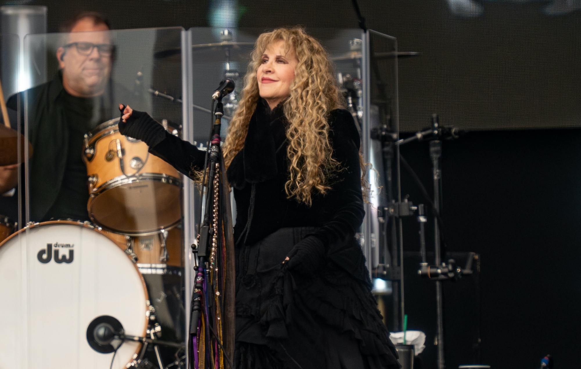 Stevie Nicks performing live on stage