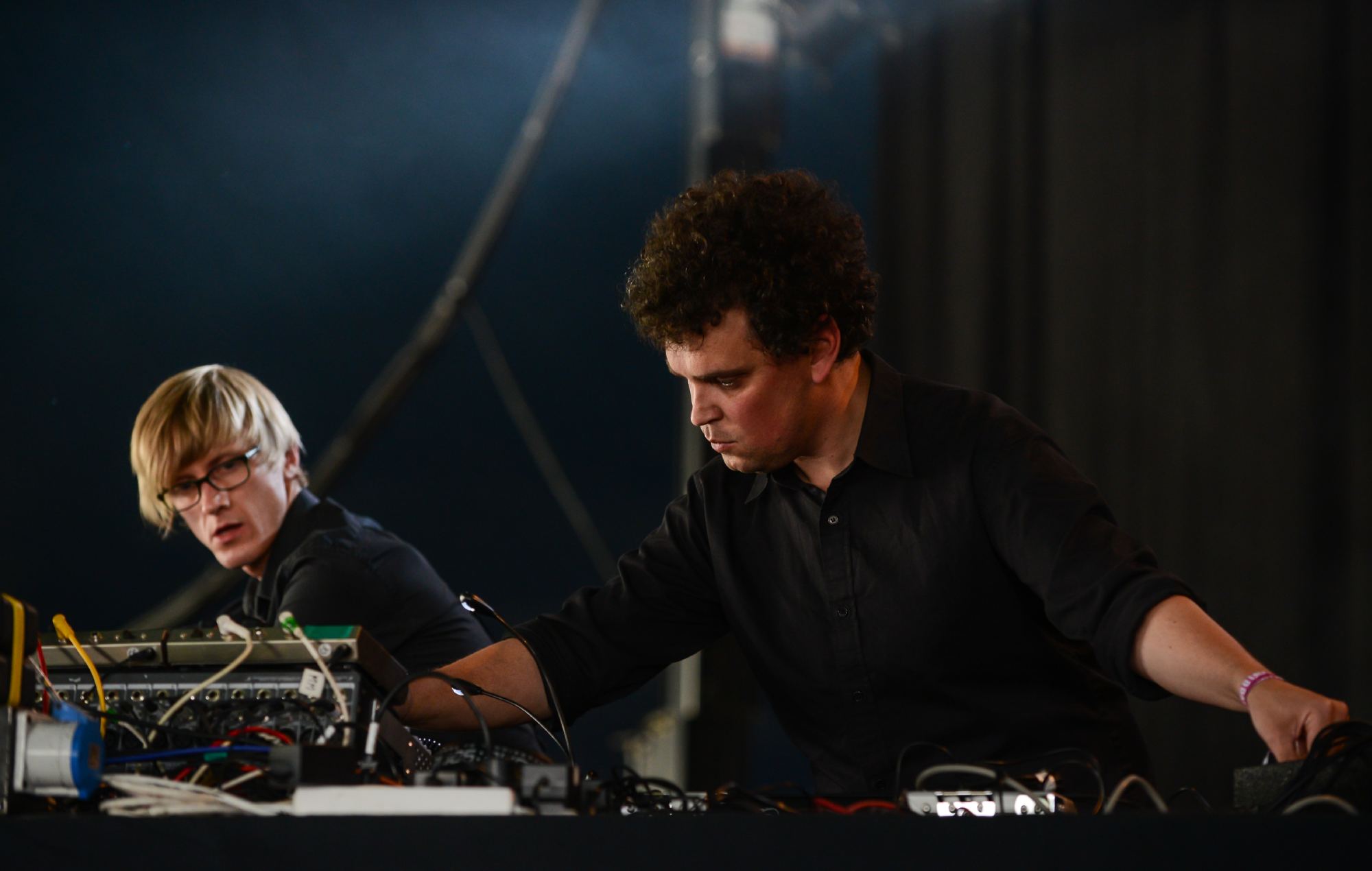 Jas Shaw and James Ford of Simian Mobile Disco at Field Day Festival 2014 (Photo by Andy Sheppard/Redferns via Getty Images)