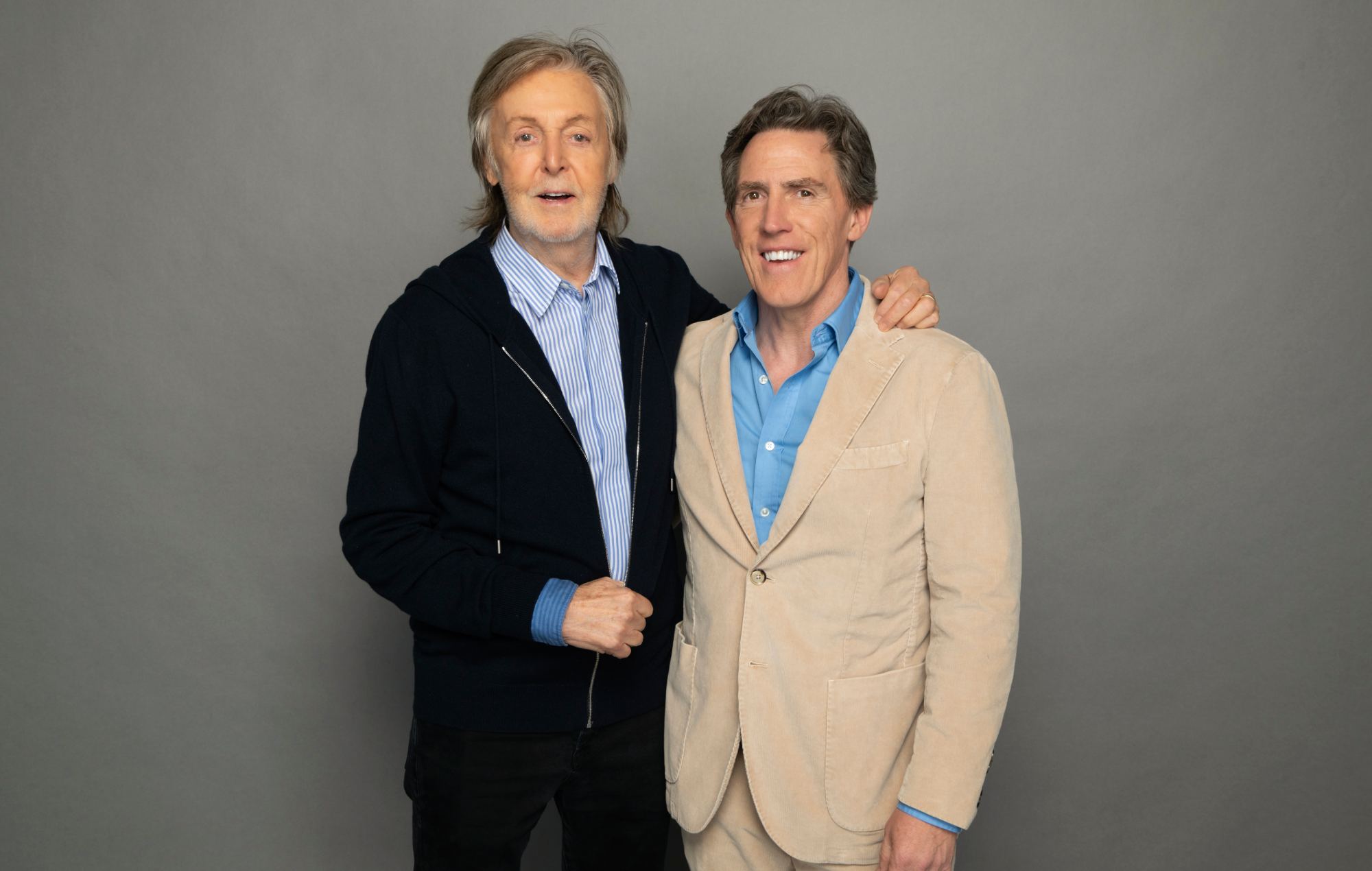 Paul McCartney and Rob Brydon in conversation at The Roundhouse, London. Credit: Ben Gibson