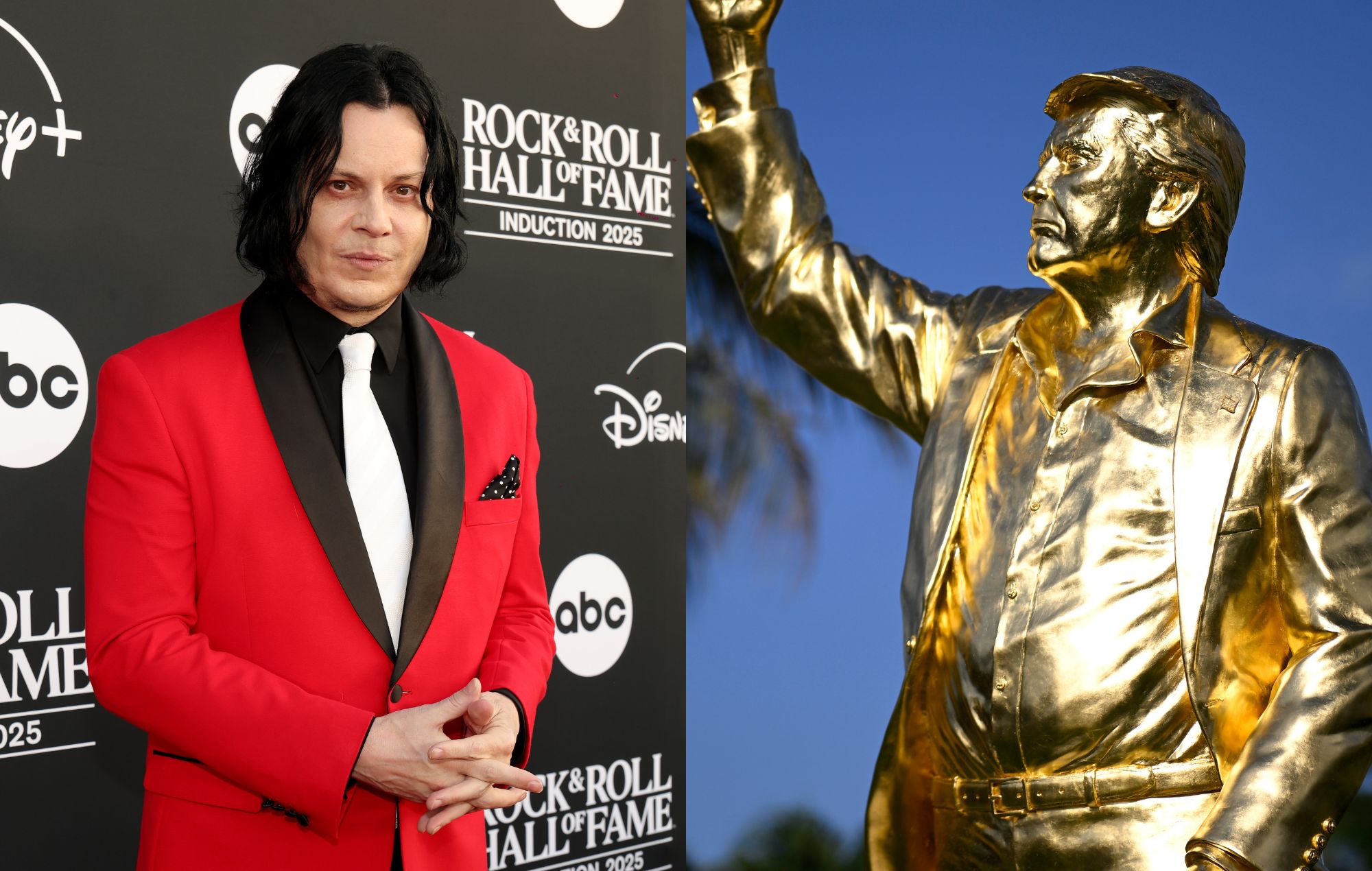 Jack White and the new statue of President Donald Trump in Florida