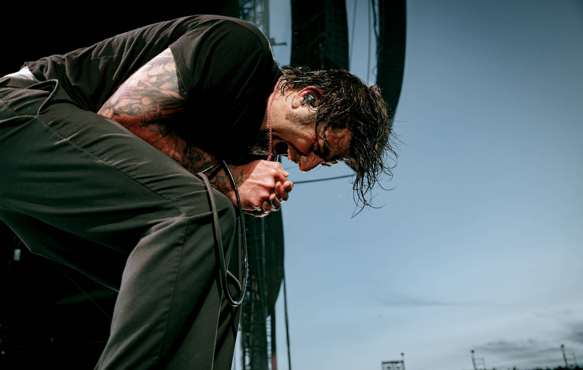 Deftones' Chino Moreno, live. Credit: Clemente Ruiz