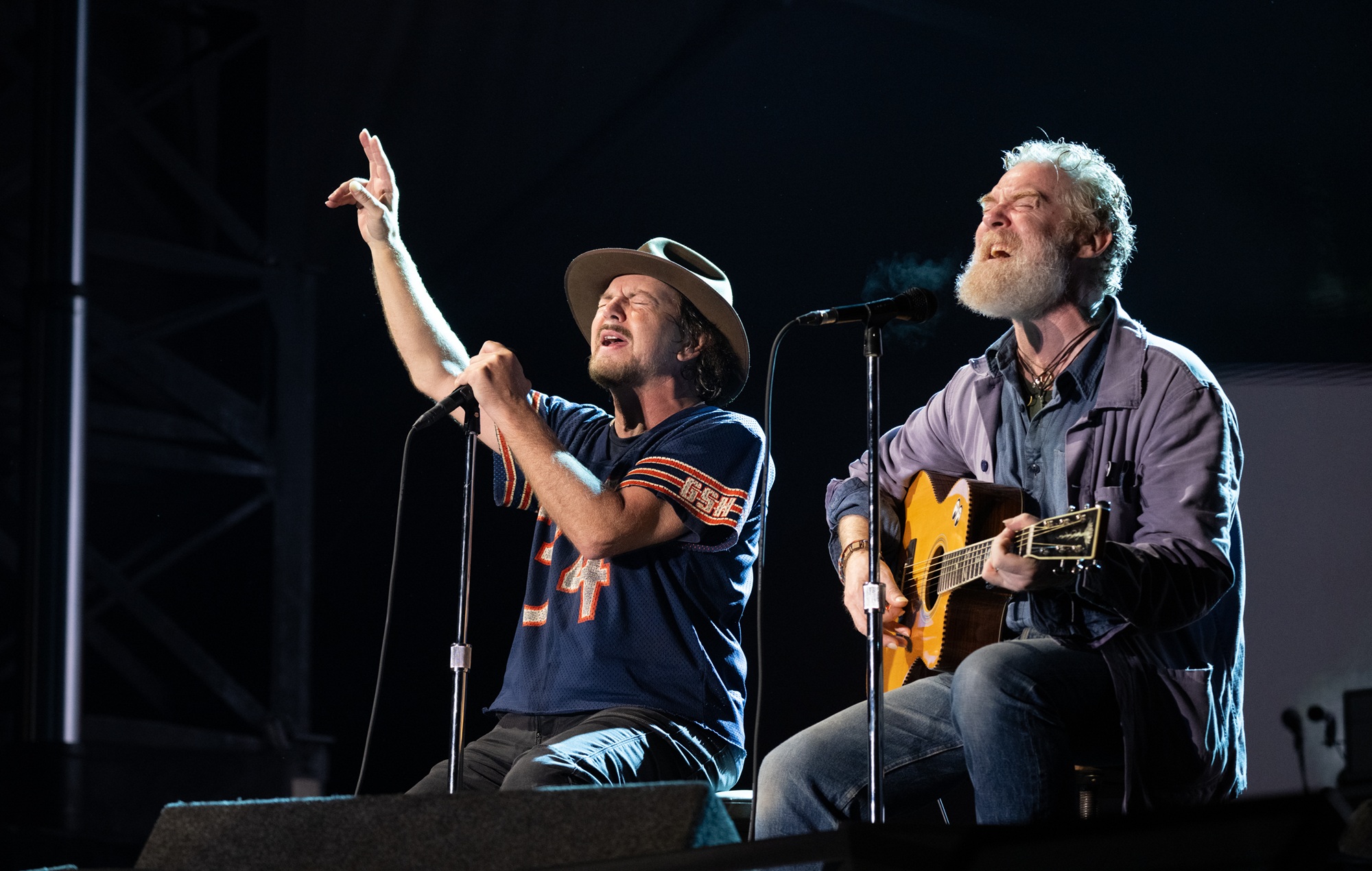 Eddie Vedder of Pearl Jam and Glen Hansard