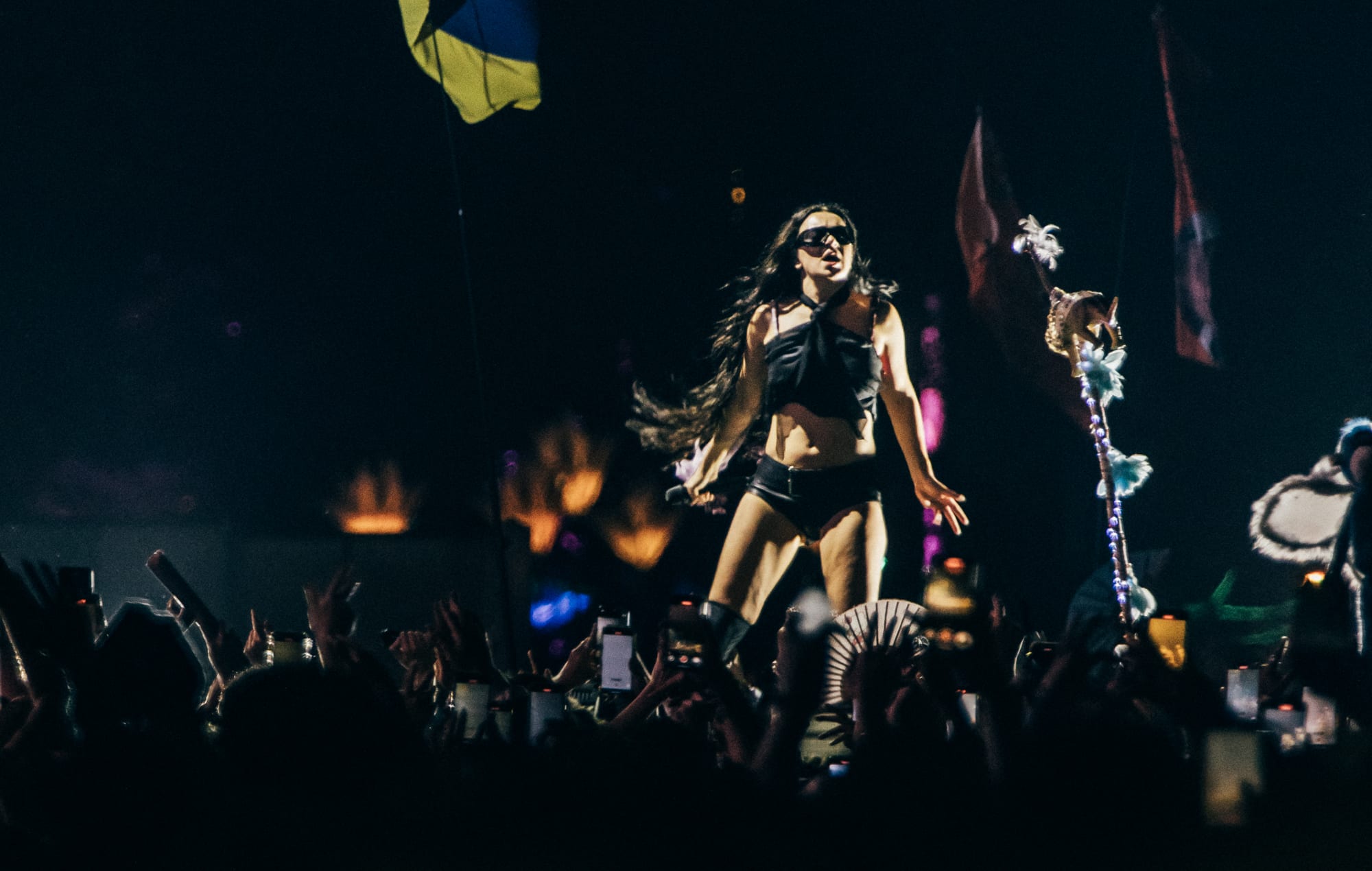 Charli XCX live at Glastonbury 2025, photo by Derek Bremner