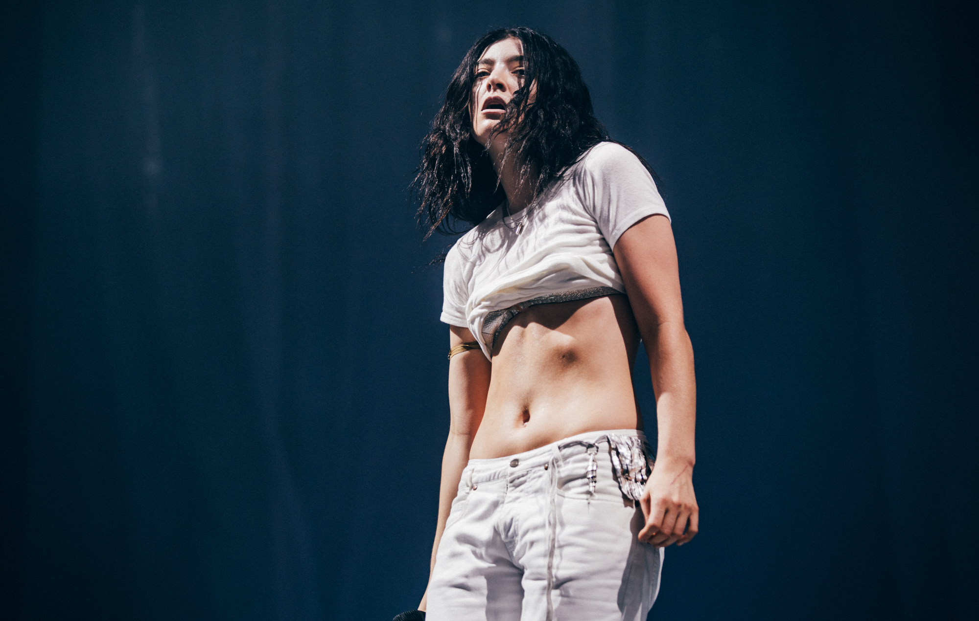 Lorde live at Glastonbury 2025. Credit: Derek Bremner for NME