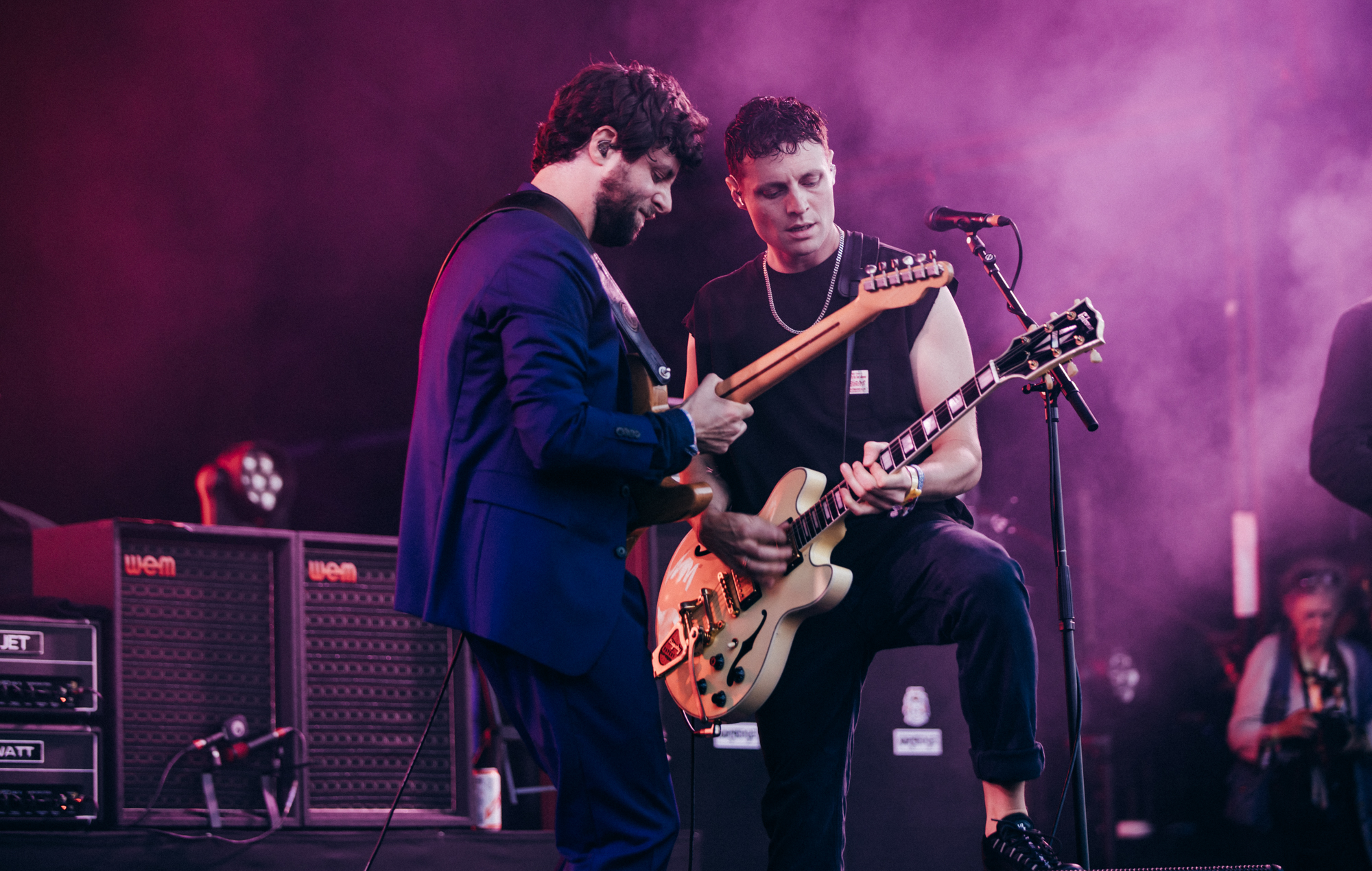 The Maccabees live at Glastonbury 2025, photo by Derek Bremner