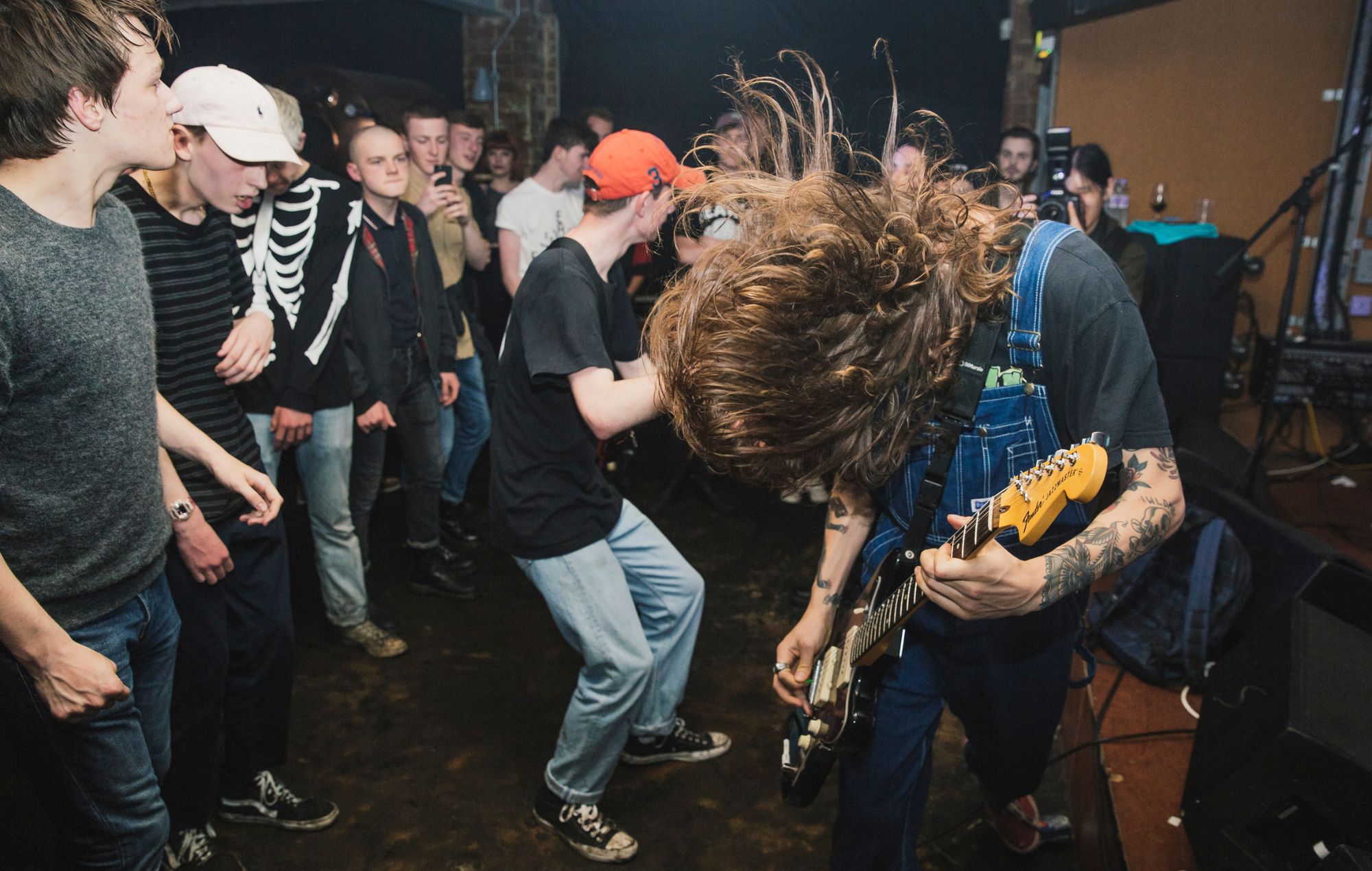Bloody Knees perform on stage at Headrow House. CREDIT: Andrew Benge/Redferns/Getty