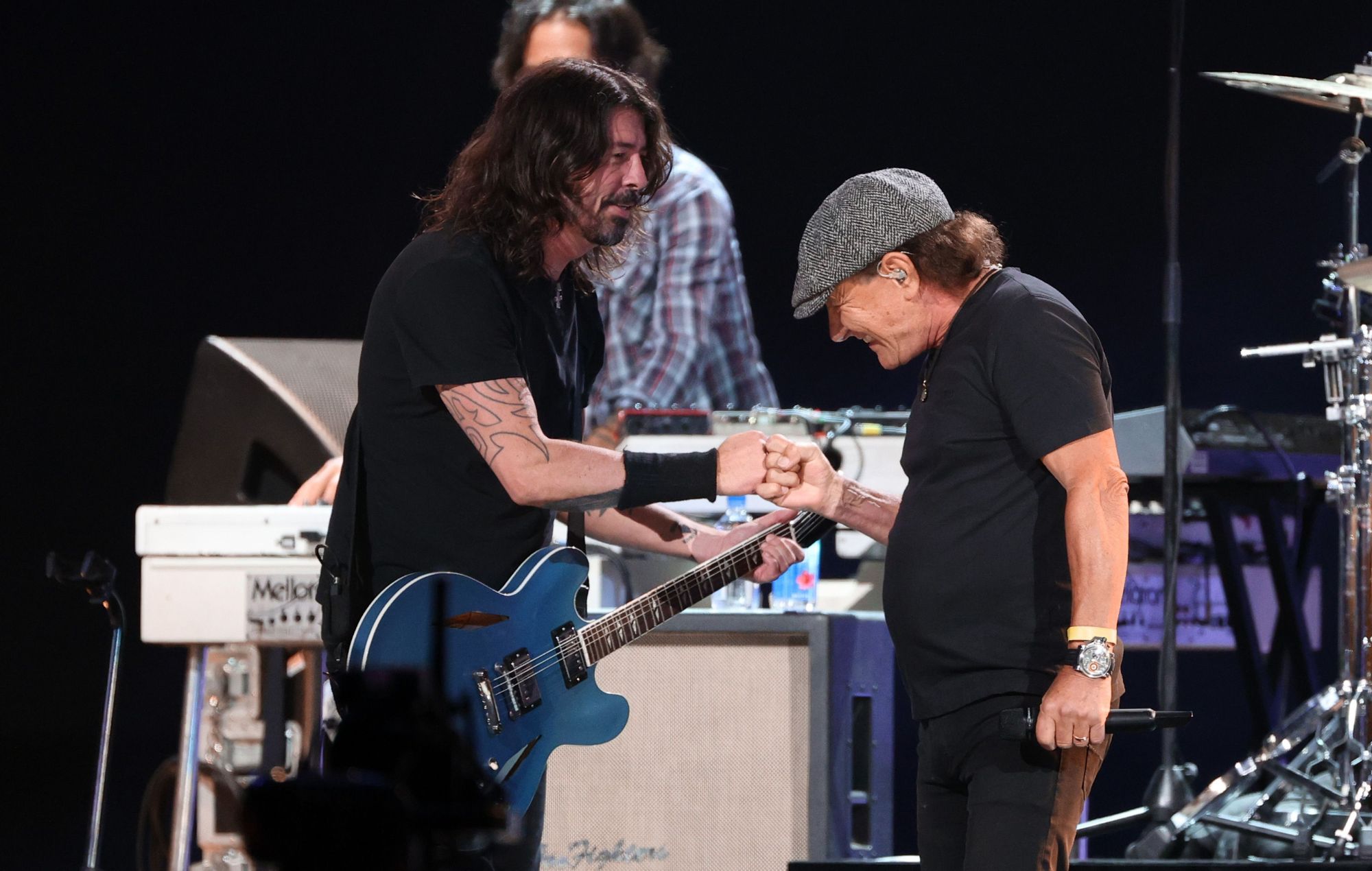 Dave Grohl of Foo Fighters and Brian Johnson of AC/DC