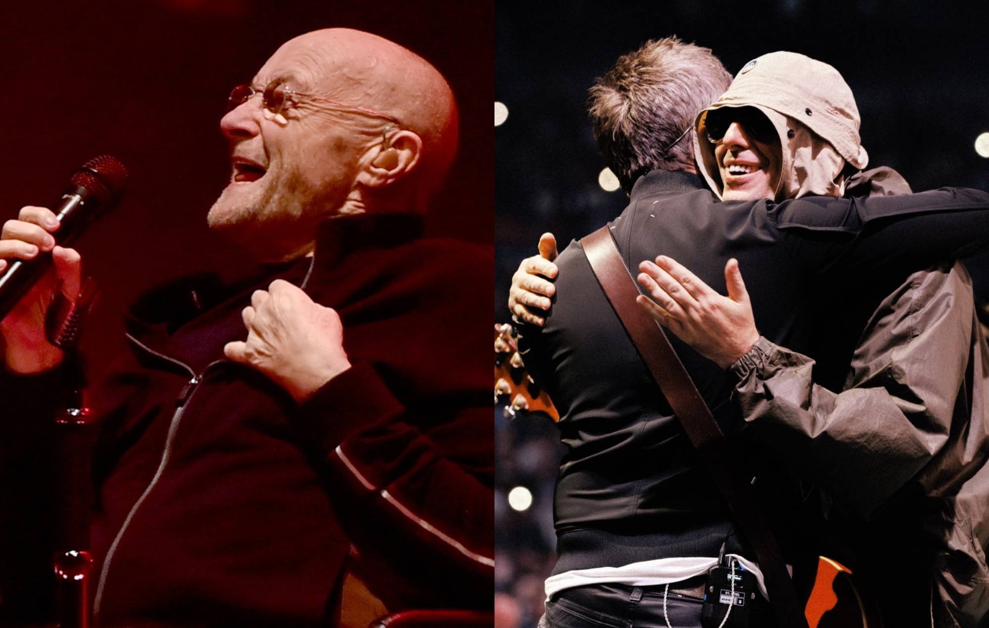 Phil Collins and Oasis' Noel and Liam Gallagher