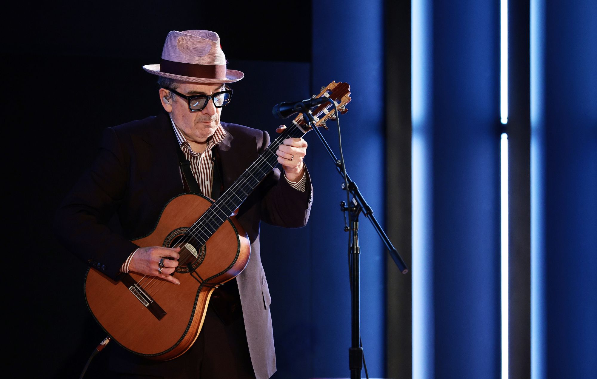 Elvis Costello performs in November 2025
