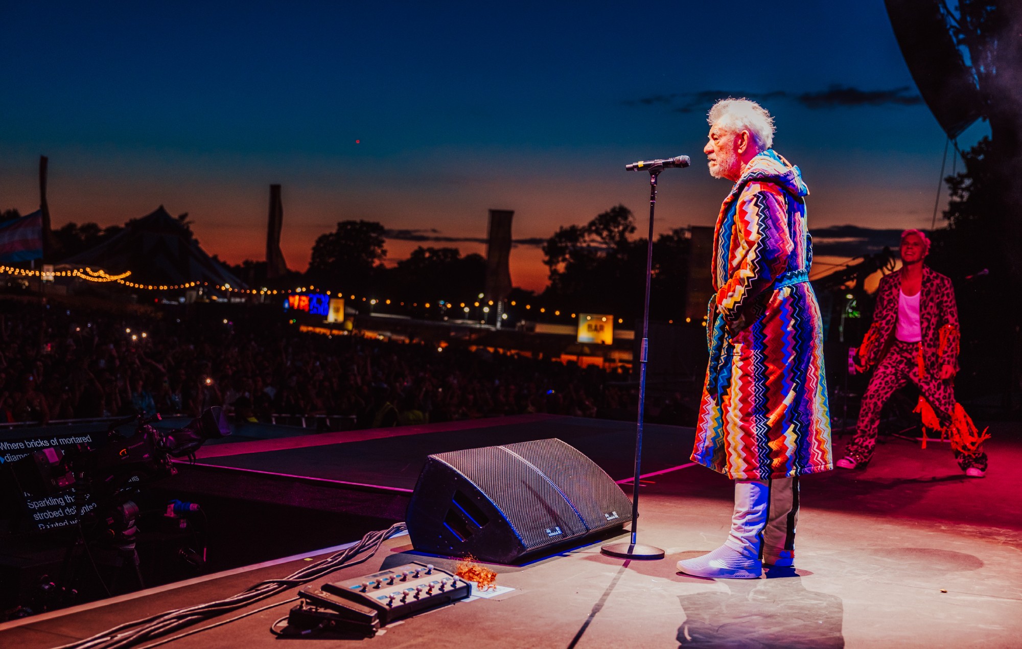 Ian McKellen during Scissor Sisters set