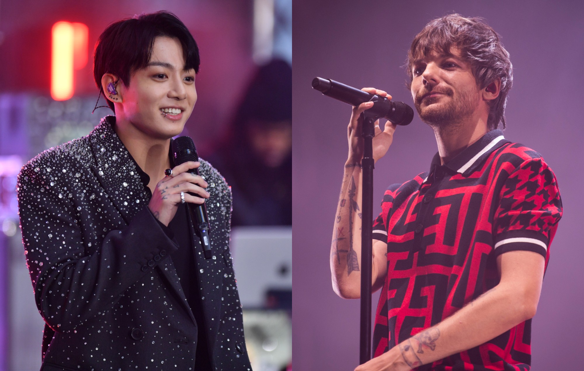 Jungkook of BTS and Louis Tomlinson, formerly of One Direction