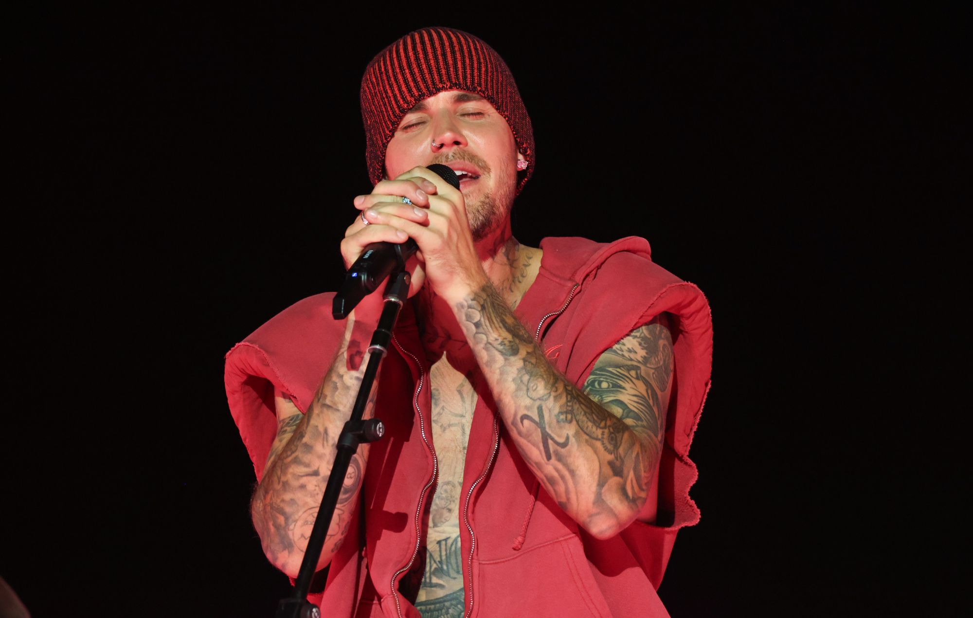 Justin Bieber performs at Coachella 2026