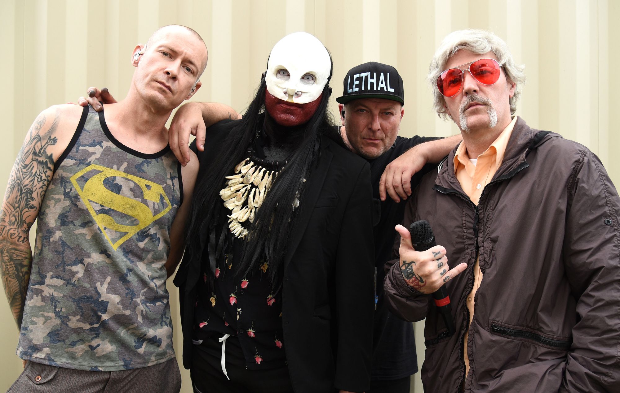 Sam Rivers, Wes Borland, DJ Lethal and Fred Durst of Limp Bizkit