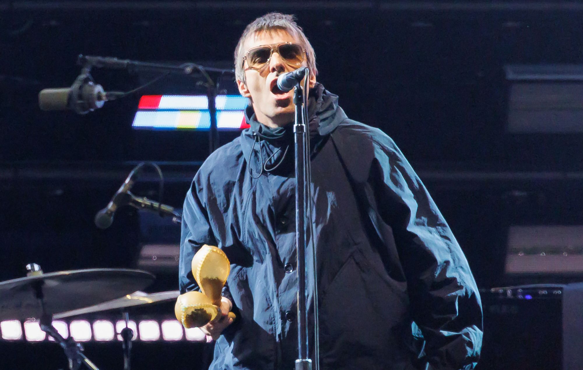 Liam Gallagher of Oasis performs on stage at the Oasis 'Live '25 World Tour'