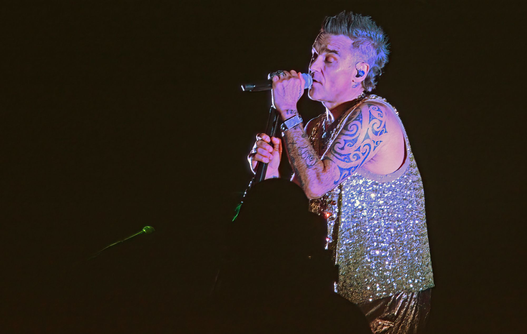 Robbie Williams performs at Pinkpop festival on June 17, 2023 in Landgraaf, Netherlands.