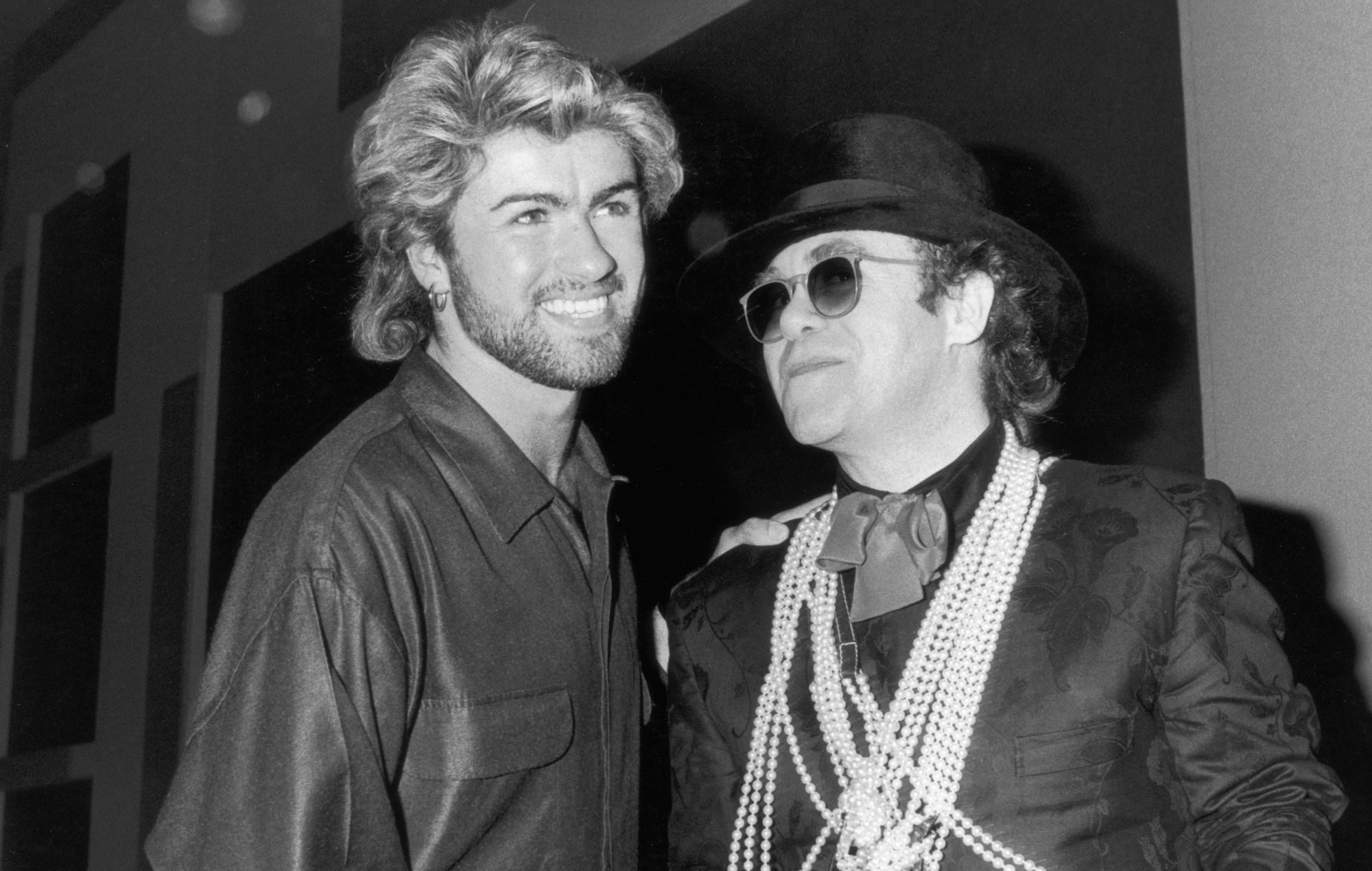 Elton John and George Michael in 1985