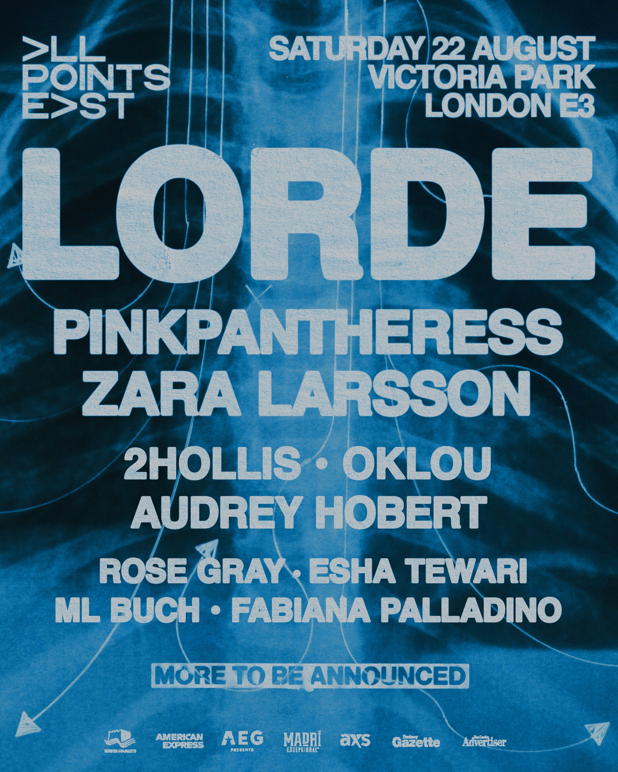 Lorde at All Points East 2026 poster