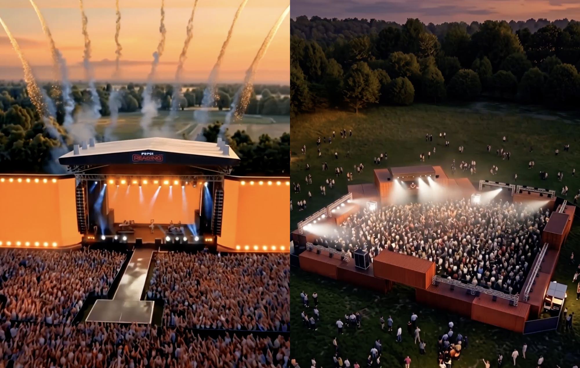 The new The Grid and The Yard stages from the huge overhaul to Reading & Leeds sites for 2026. Credit: Press