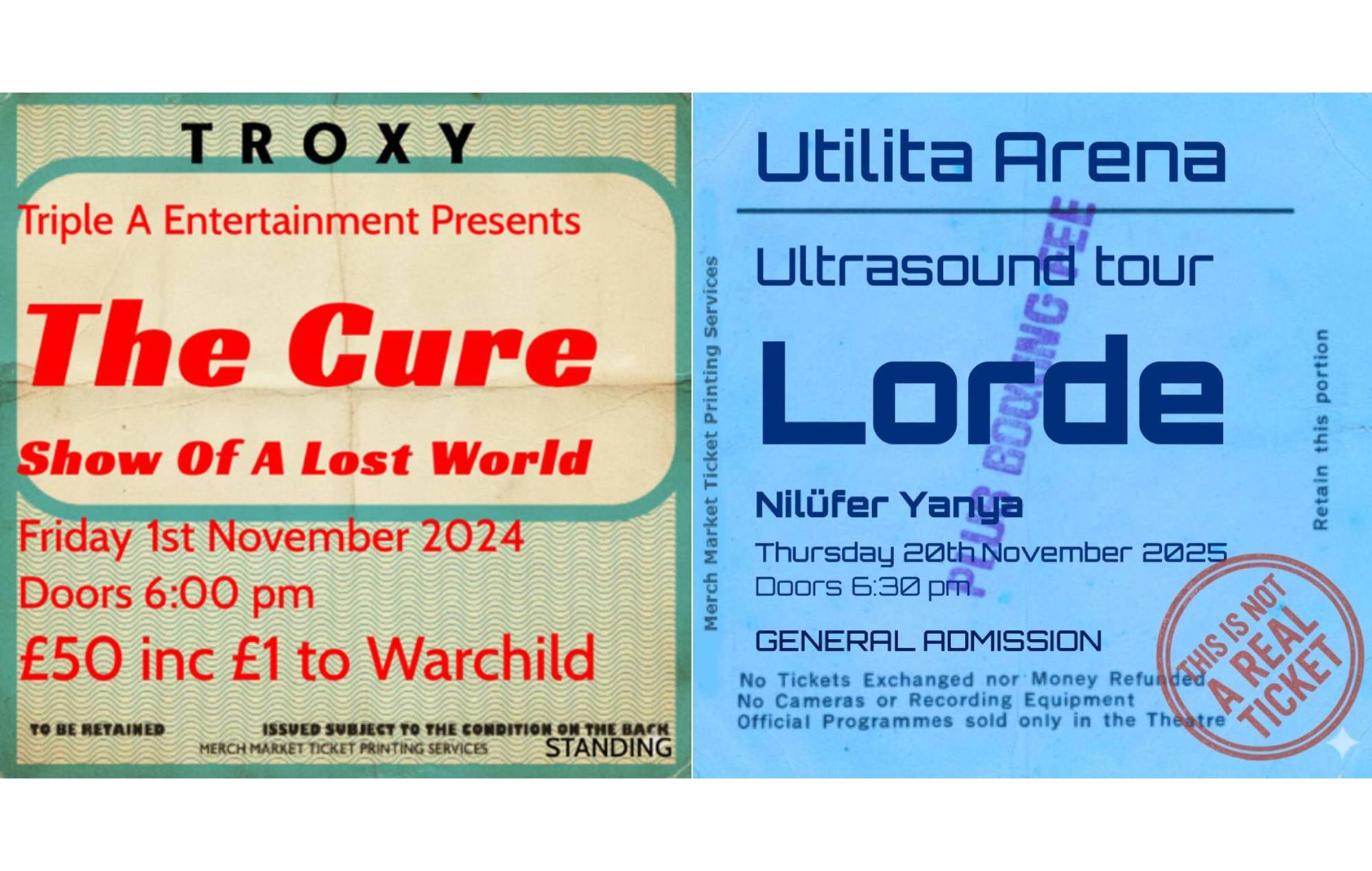 Tim Burgess' vintage ticket generator. Credit: Press