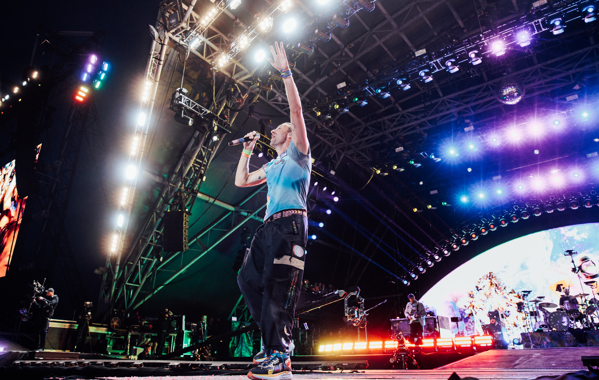 Coldplay live at Glastonbury 2024, photo by Andy Ford