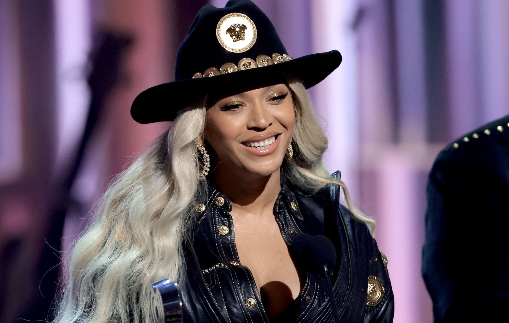 Beyoncé accepts the Innovator Award onstage during the 2024 iHeartRadio Music Awards