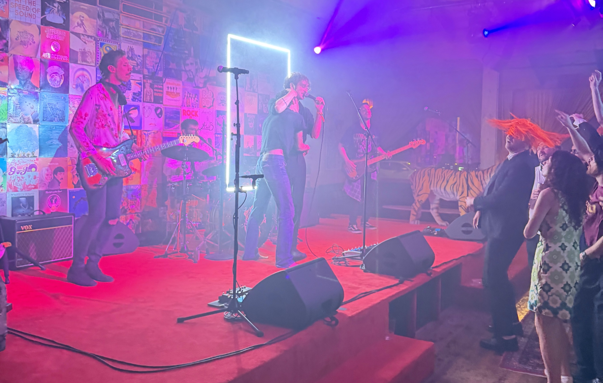 Matty Healy performing live on stage with The 9075 tribute band
