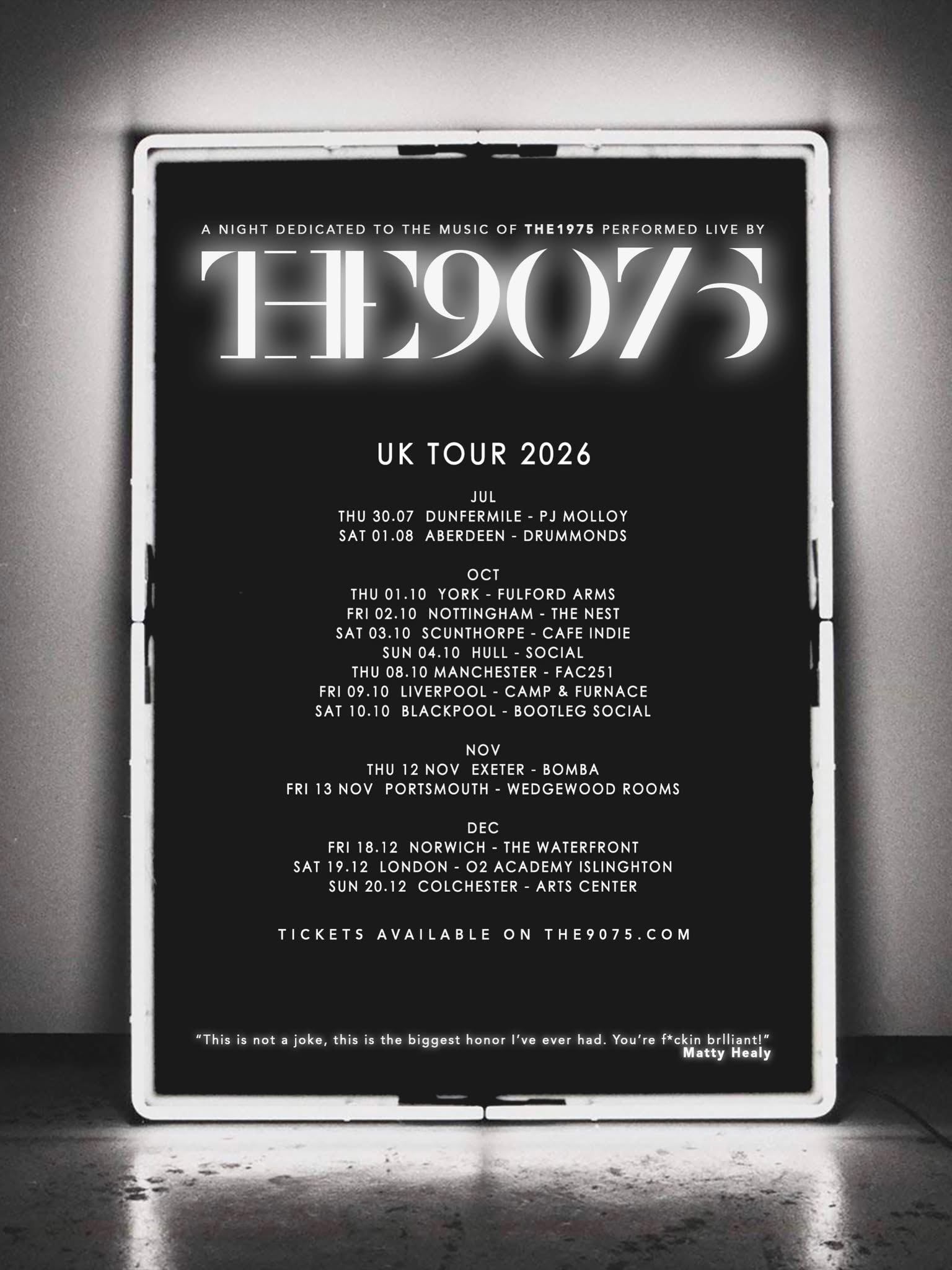 The 9075 tour dates
