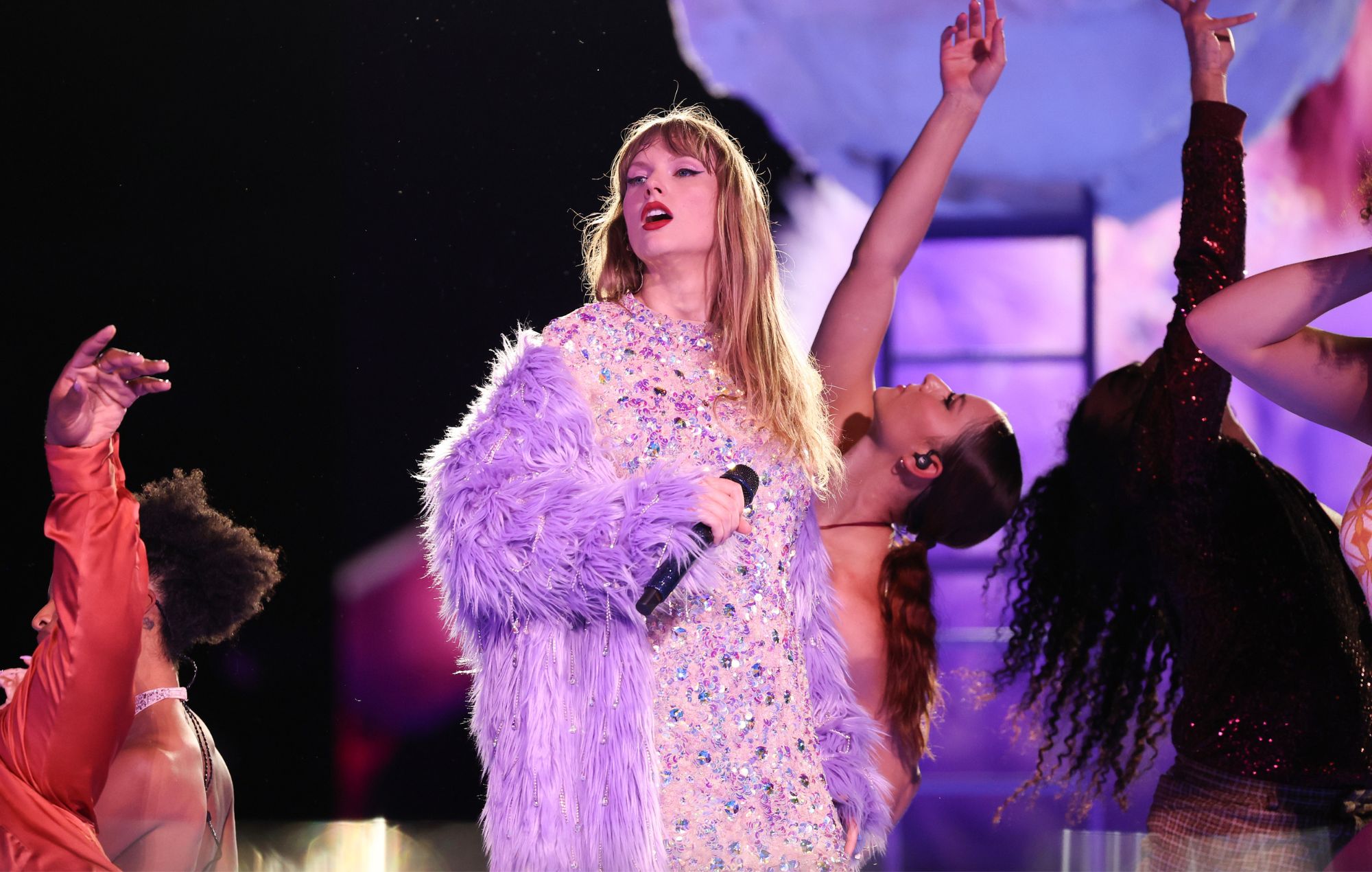 Taylor Swift performs at "The Eras Tour" in 2024