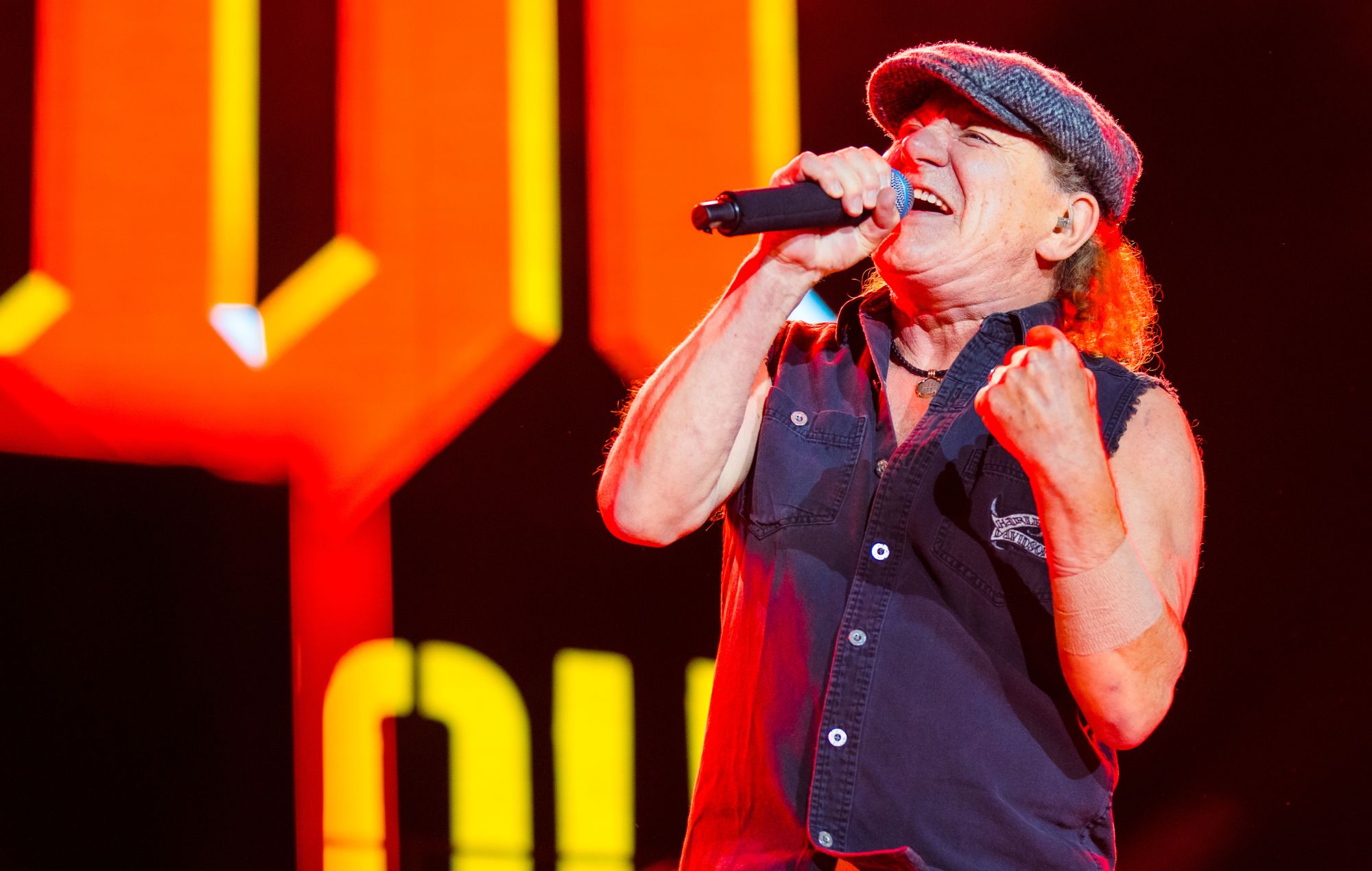 Brian Johnson of AC/DC performs live in 2026
