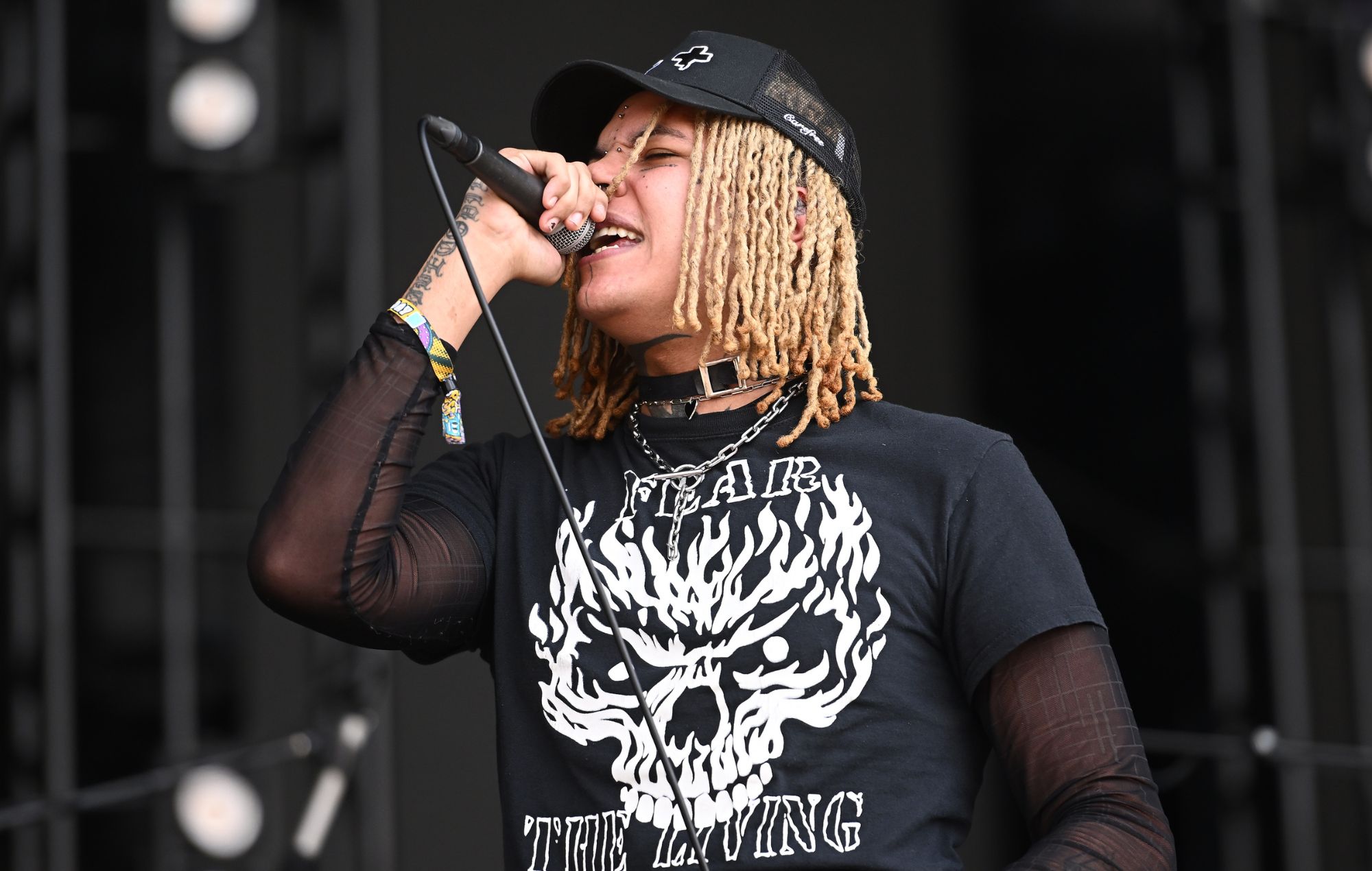 Poorstacy performs during Riot Fest 2022