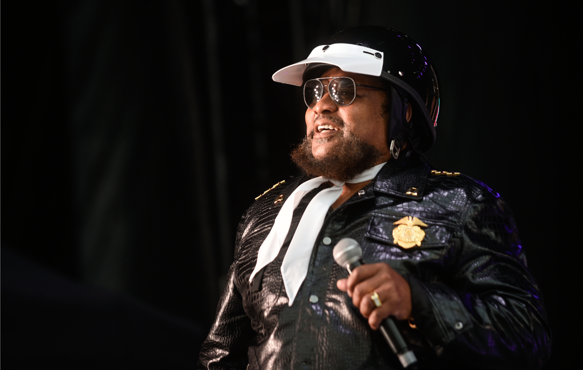 Village People's Victor Willis, photo by Gari Garaialde/Redferns/Getty