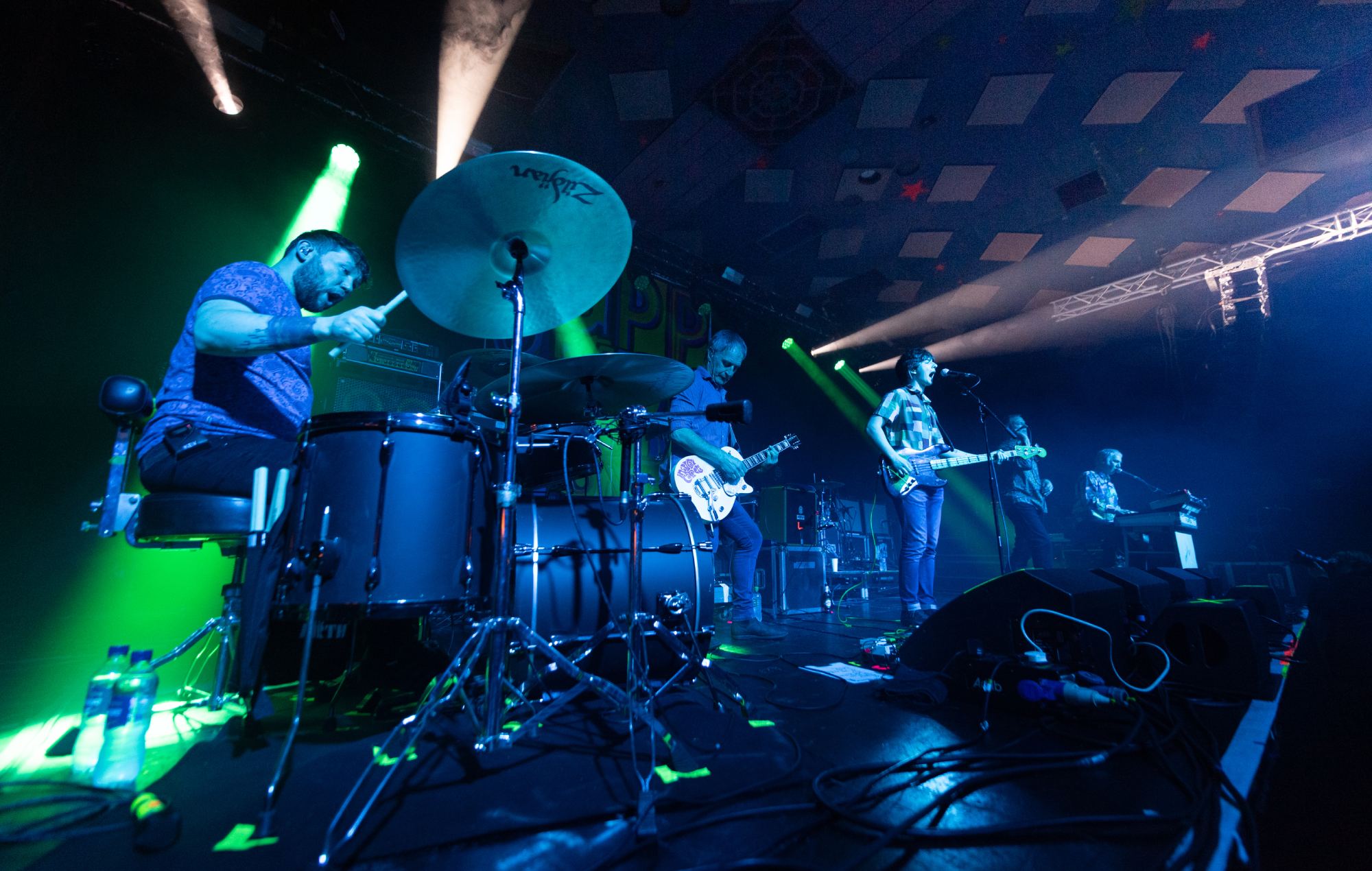 Kev Clark, Graham Lambert, Oscar Boon, Stephen Holt and Clint Boon of Inspiral Carpets at The Barrowland Ballroom, 2024 (Photo by Roberto Ricciuti/Redferns)