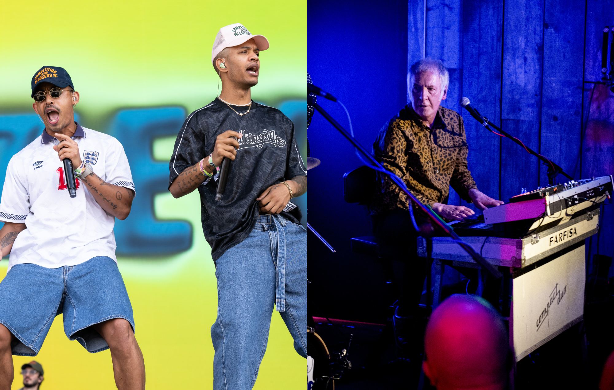 Rizzle Kicks at Glastonbury 2025 and Inspiral Carpets live at AMP in Stockport Credit: Harry Durrant/Ki Price/Getty Images