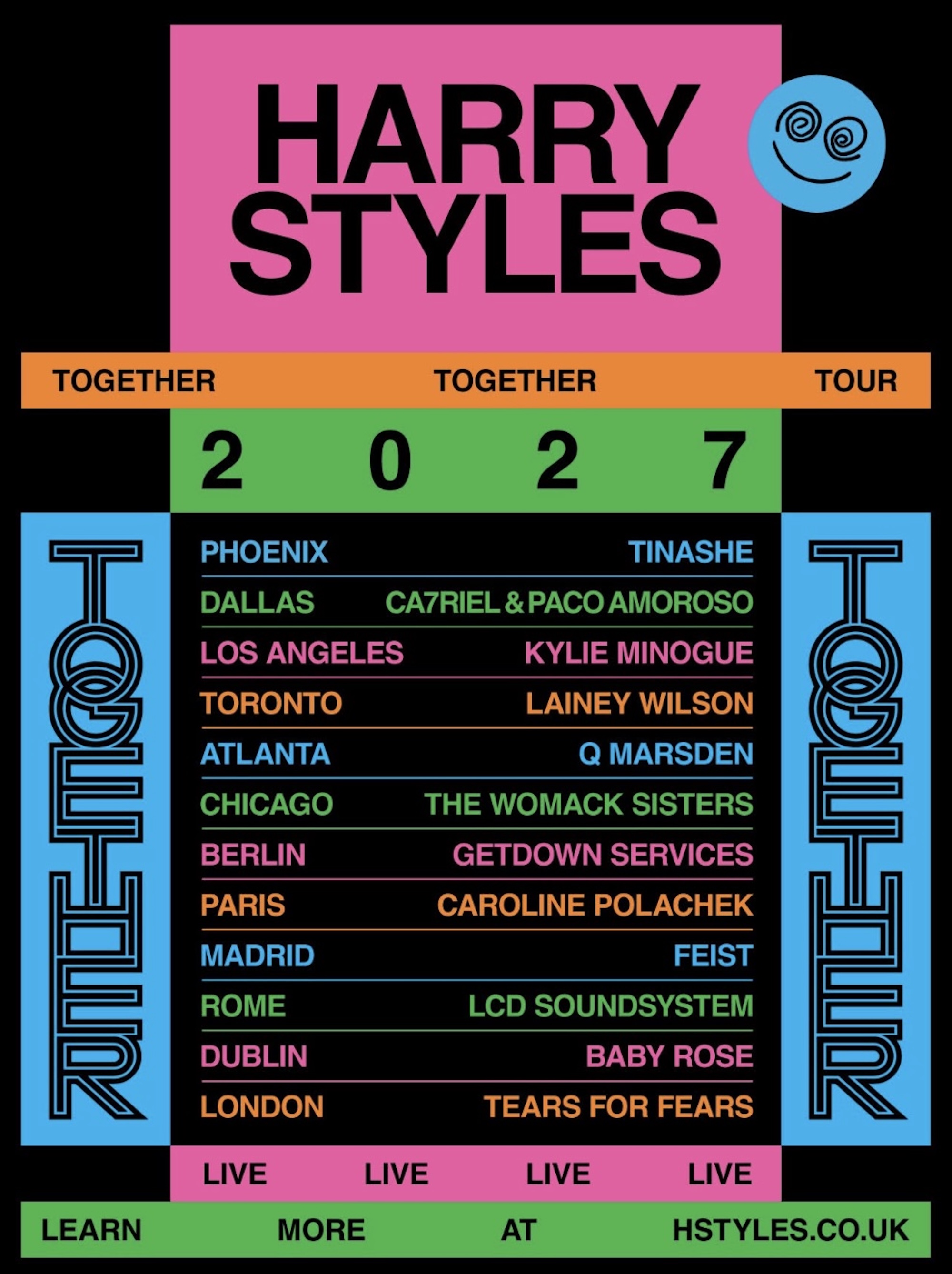 Harry Styles 2027 tour poster. CREDIT: Press