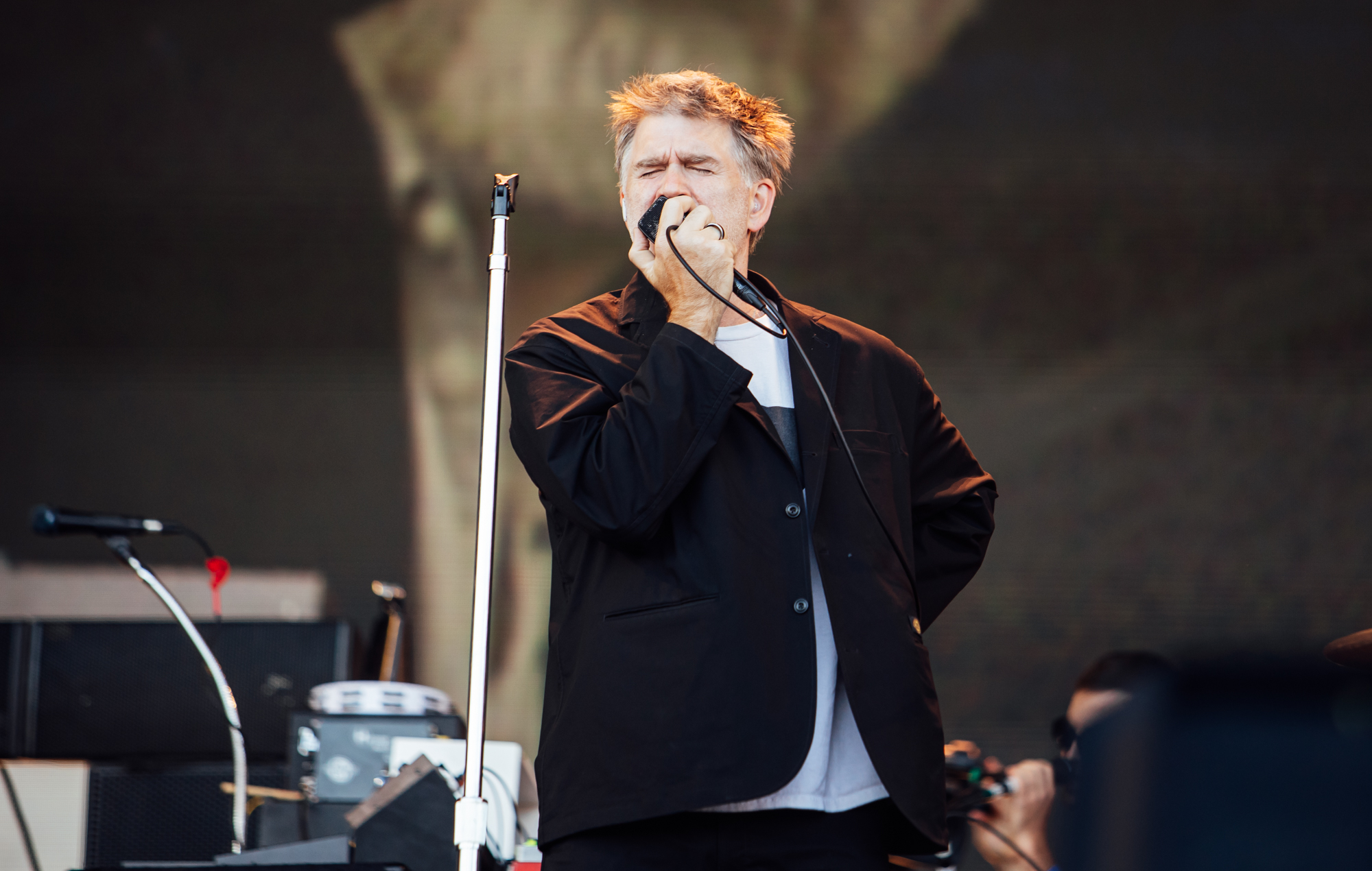 James Murphy of LCD Soundsystem live at Glastonbury 2024, photo by Andy Ford
