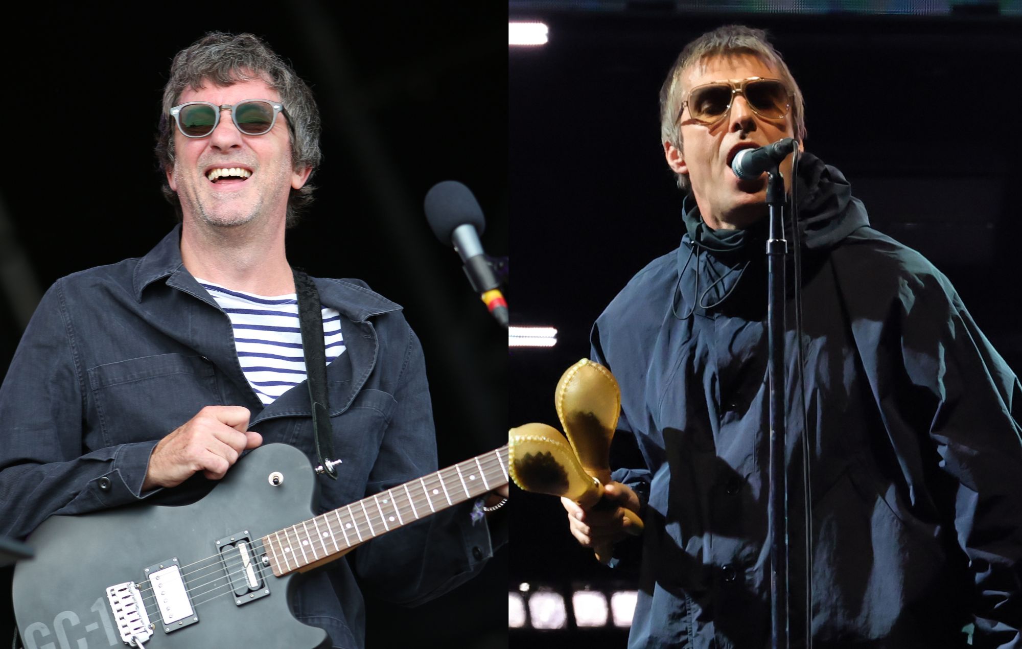 Graham Coxon and Liam Gallagher